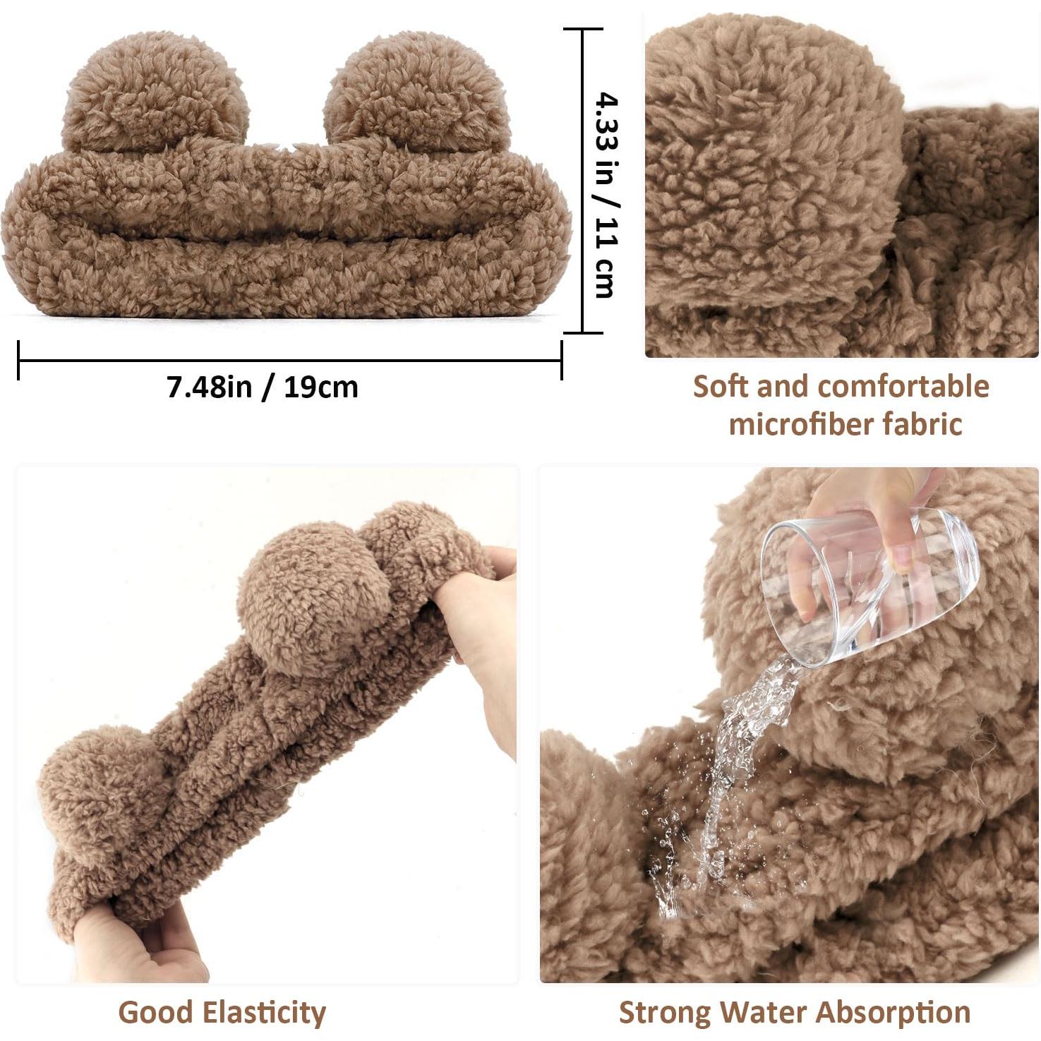 Conjunto de Diadema y Pulseras de Spa Atoden - Oso Marrón