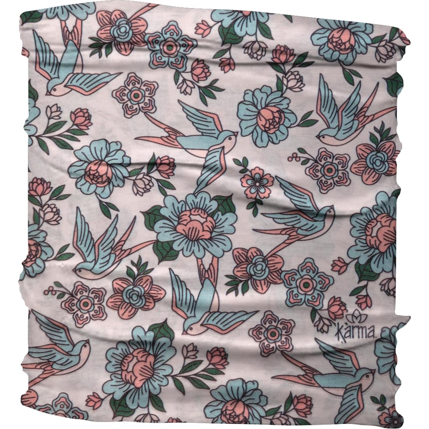 Diadema de Tela y Bufanda Karma para Mujeres - Crème y Azul