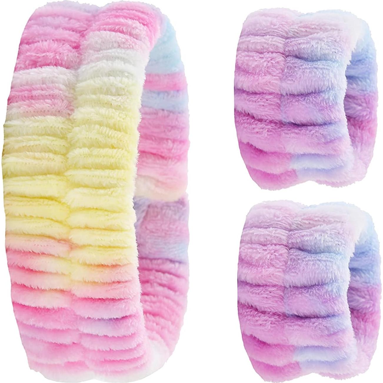 Conjunto Diadema y Muñequera Aoozleny 3 Piezas Azul-Rosa