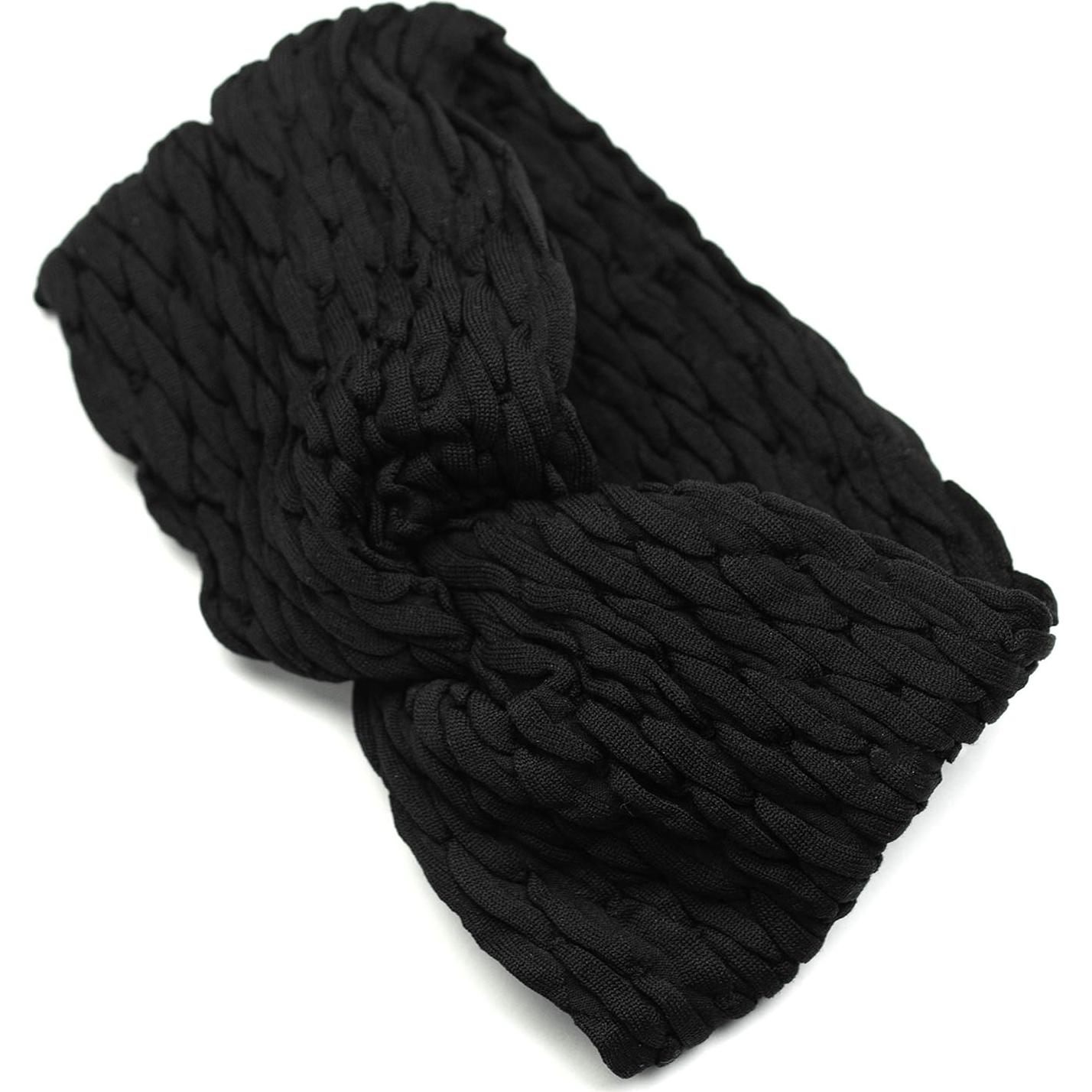 Diadema Extra Ancha Scünci by Conair Negra Hecha en Italia