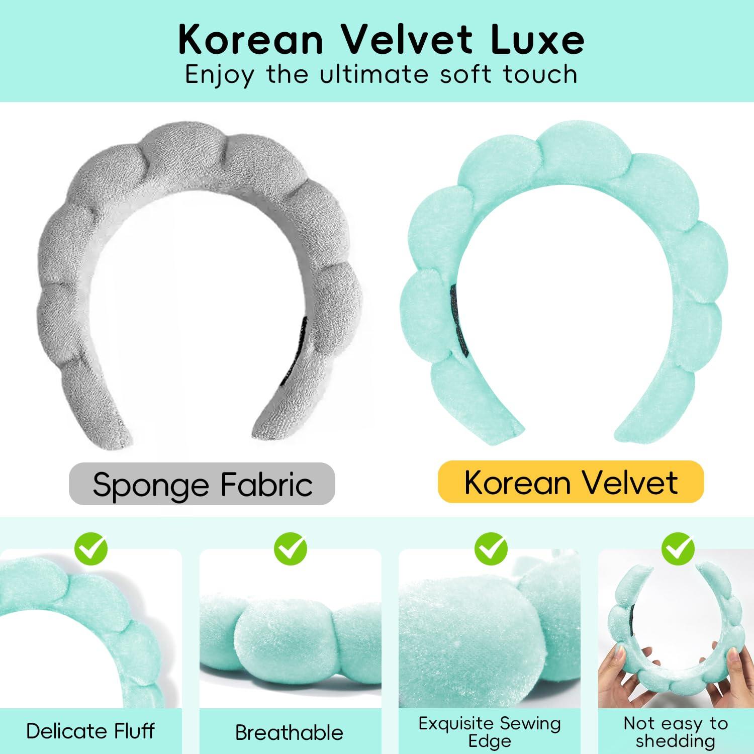 Diadema de Spa para Lavar la Cara Mis Cosas Novedosas Verde 6PK