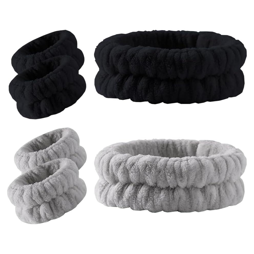 Conjunto de Toallas de Muñeca y Diademas HTEGM 6PCS