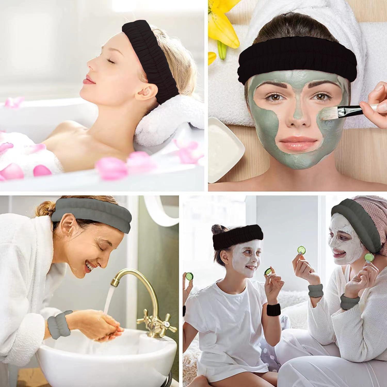 Conjunto de Toallas de Muñeca y Diademas HTEGM 6PCS