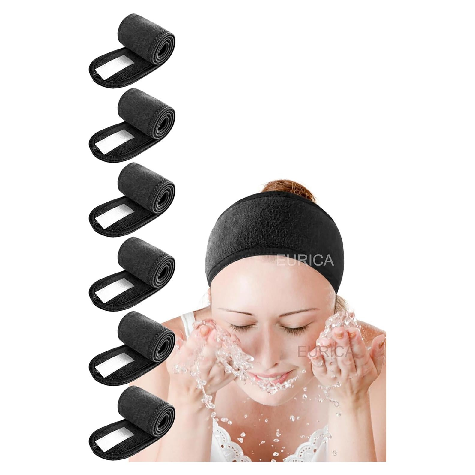Banda para el cabello EUICAE, 6 unidades elásticas lavables