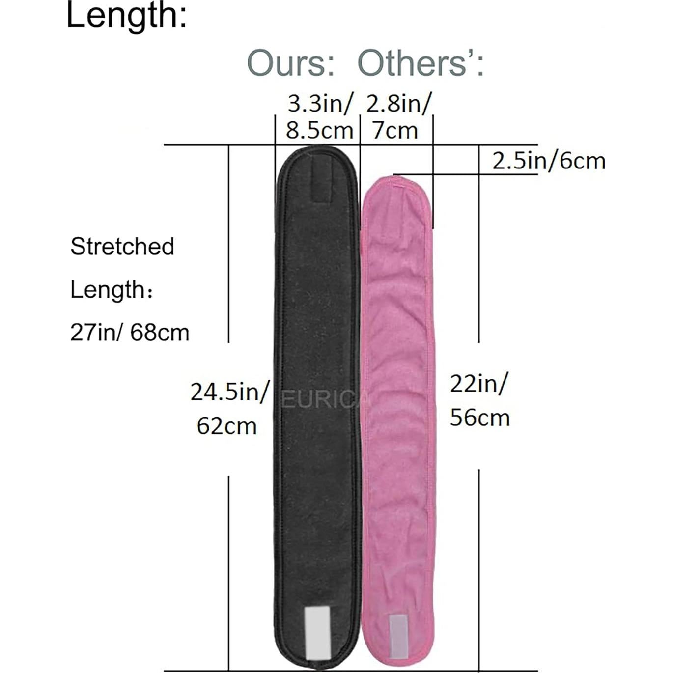 Banda para el cabello EUICAE, 6 unidades elásticas lavables