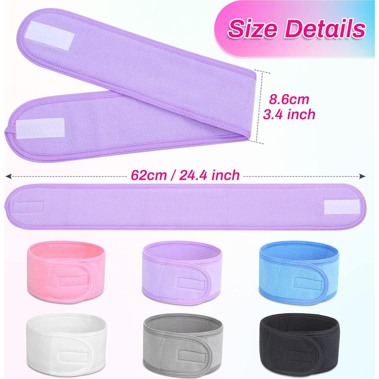 Diadema de Spa Sublaga - 6 Piezas Coloridas, Suave y Ajustable