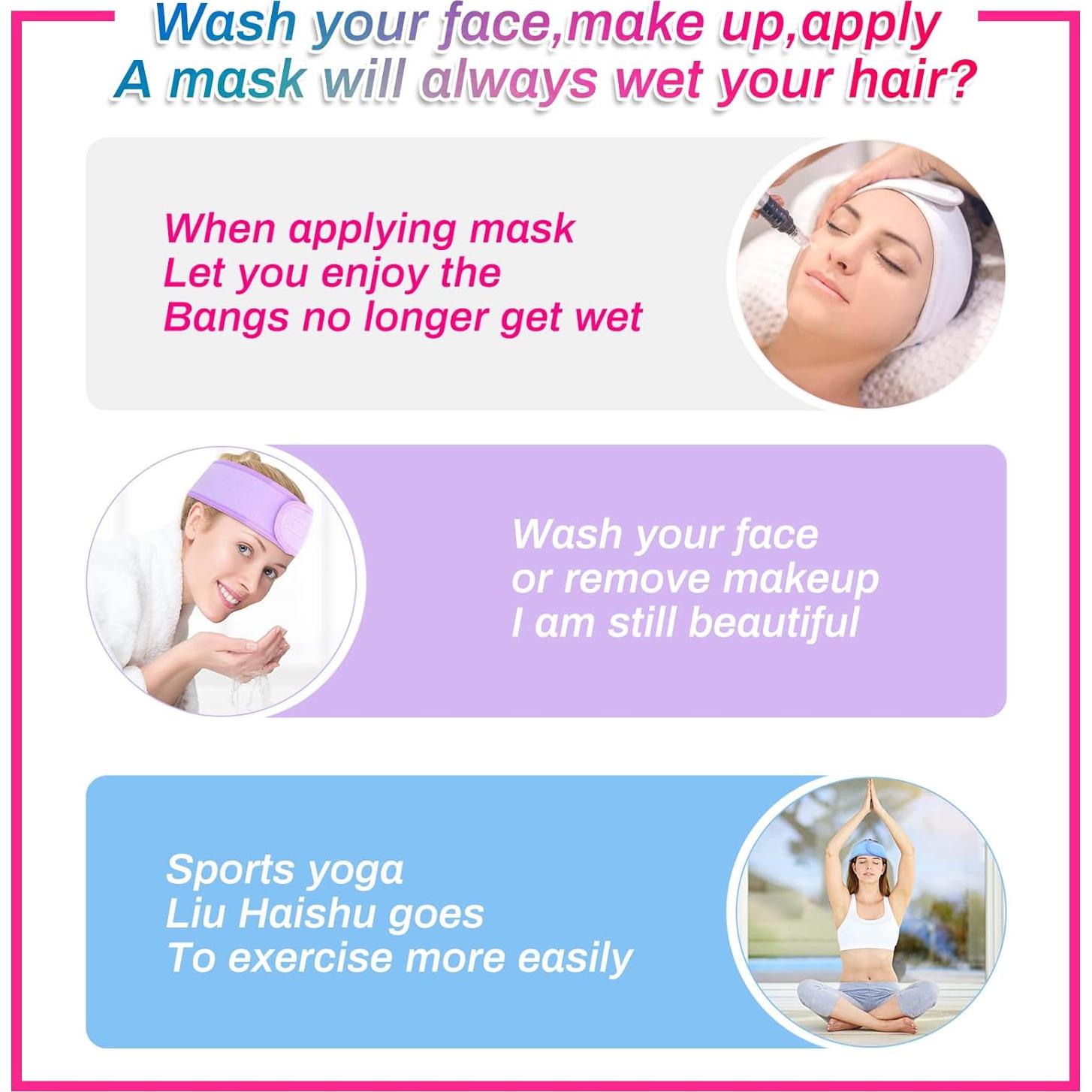 Diadema de Spa Sublaga - 6 Piezas Coloridas, Suave y Ajustable