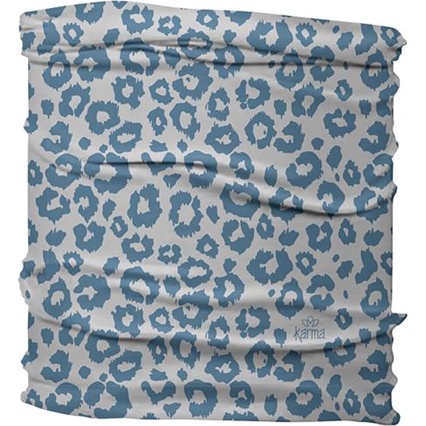 Diadema de Tela Elástica Karma Azul Leopardo para Mujeres