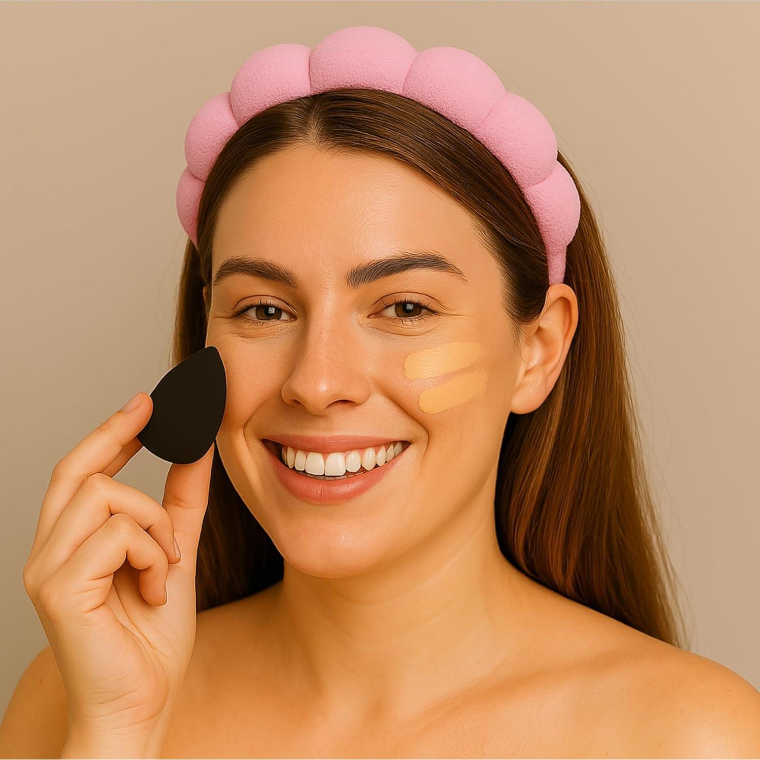 Diadema de Spa 2 Orchids Rosa Pastel para Cuidado Facial