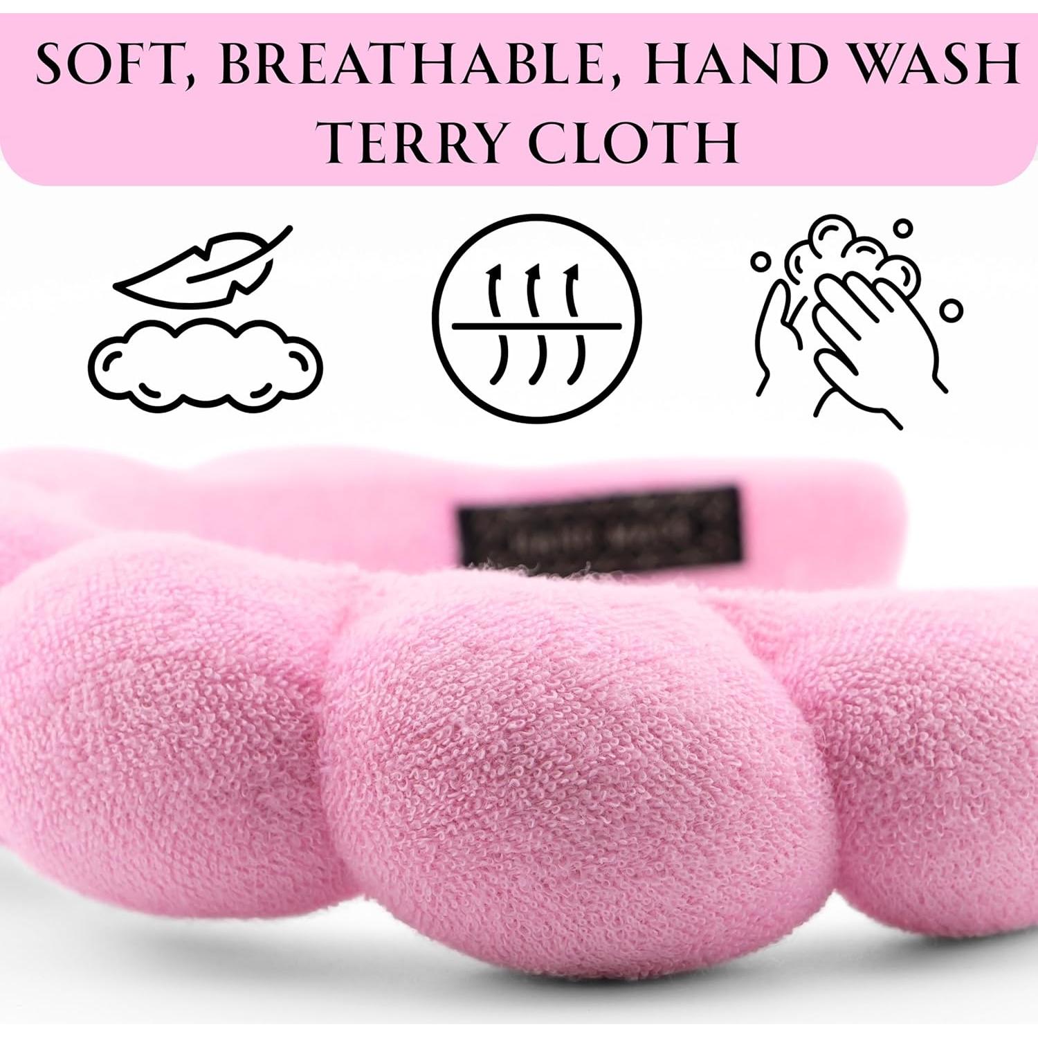 Diadema de Spa 2 Orchids Rosa Pastel para Cuidado Facial