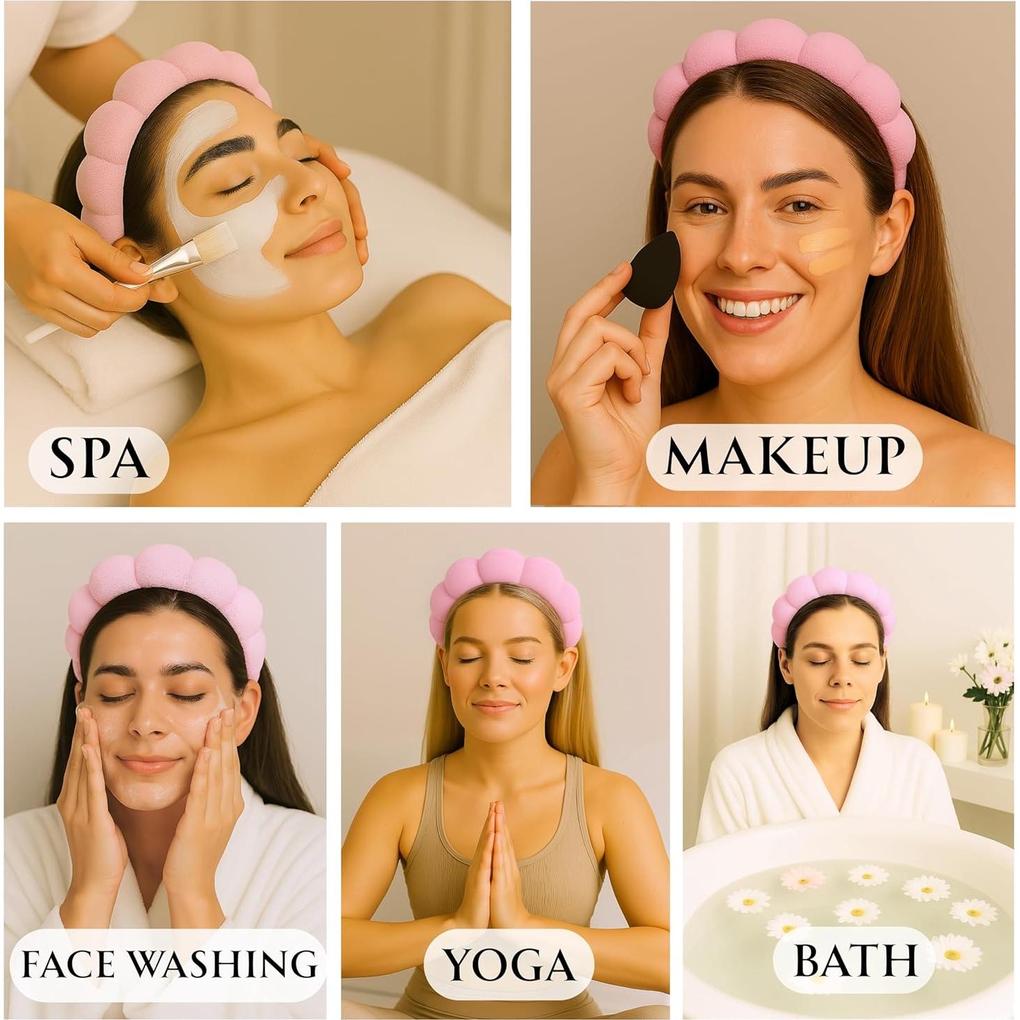 Diadema de Spa 2 Orchids Rosa Pastel para Cuidado Facial