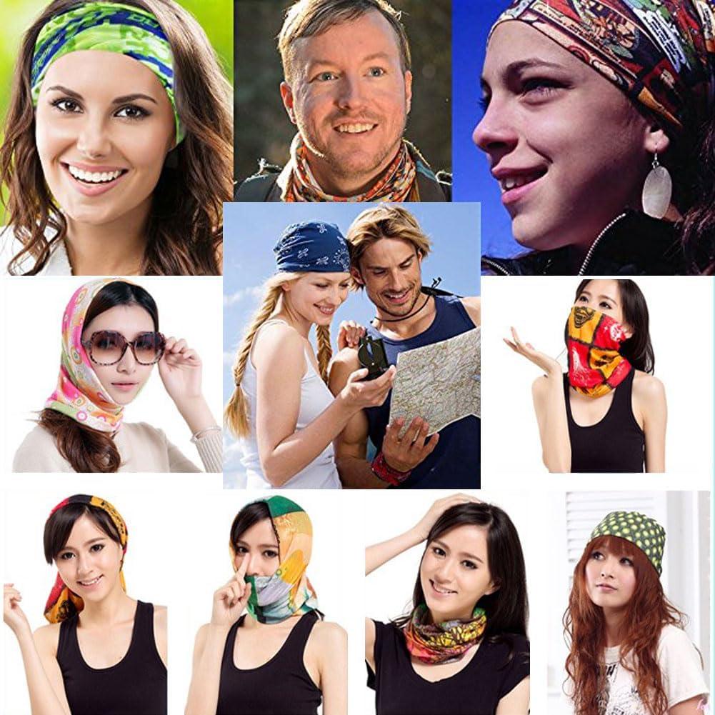 6 Piezas Bufanda Elástica Multifuncional Leasinder - UV, 49x24 cm