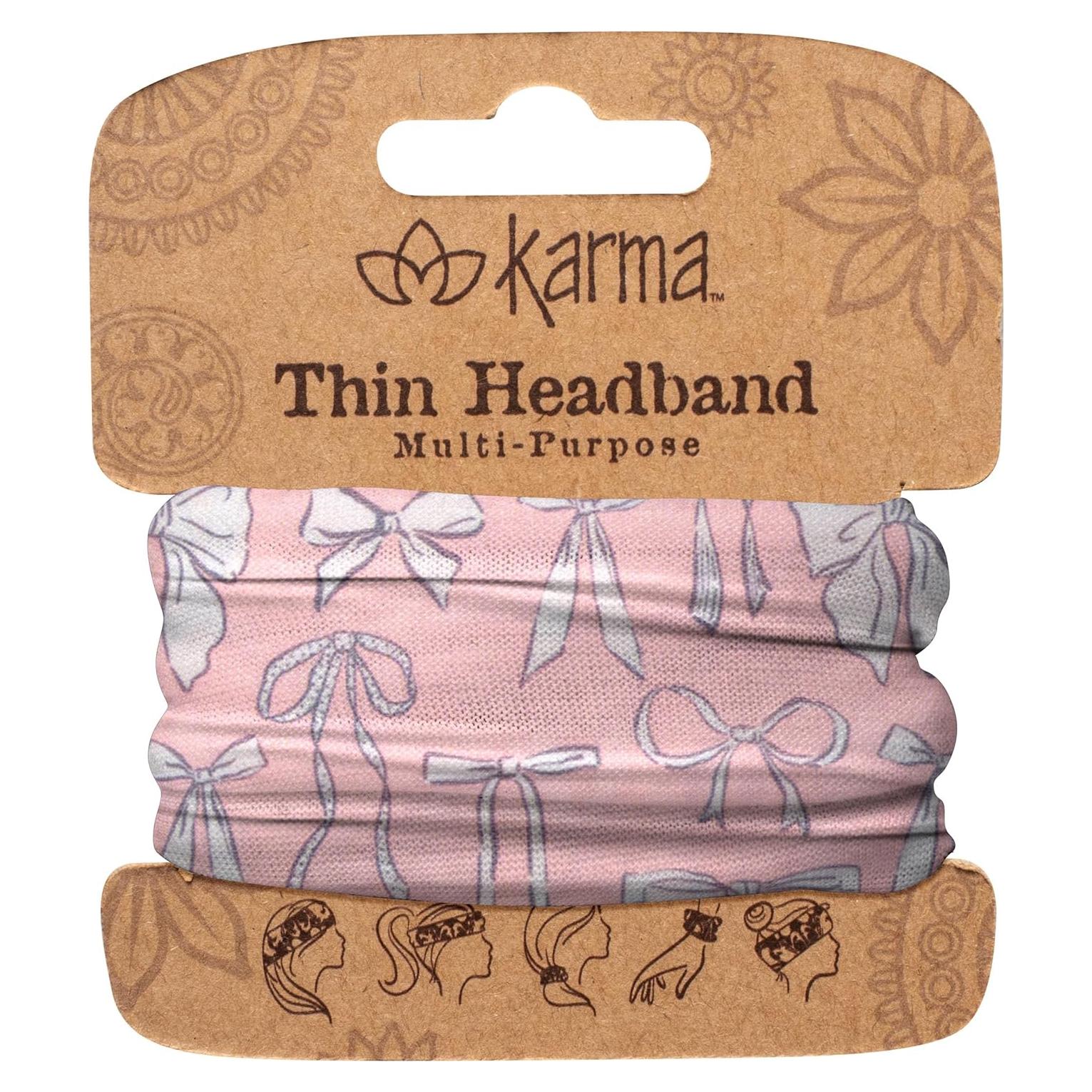 Diadema delgada para mujeres Karma - Rosa - 100% poliéster