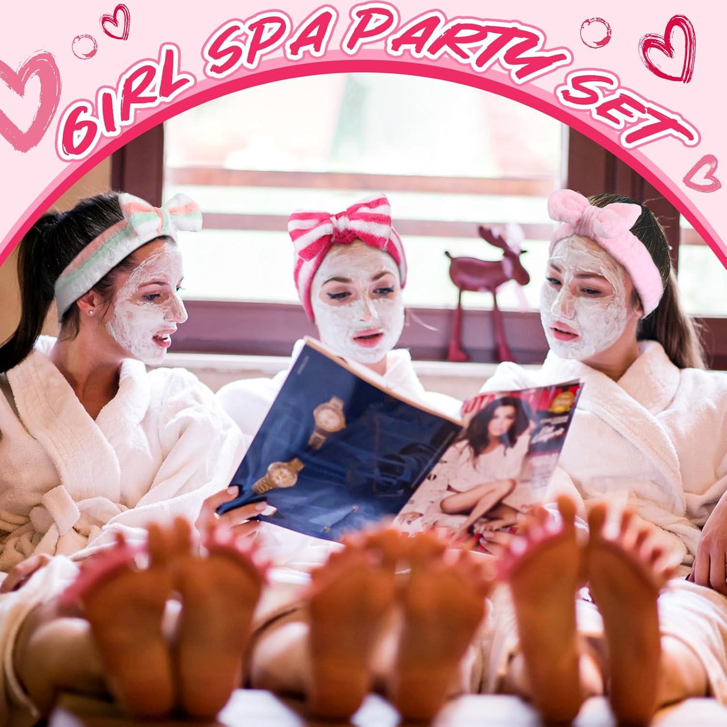 Xuhal 24 Pcs Suministros de Spa Diademas y Máscaras de Ojos