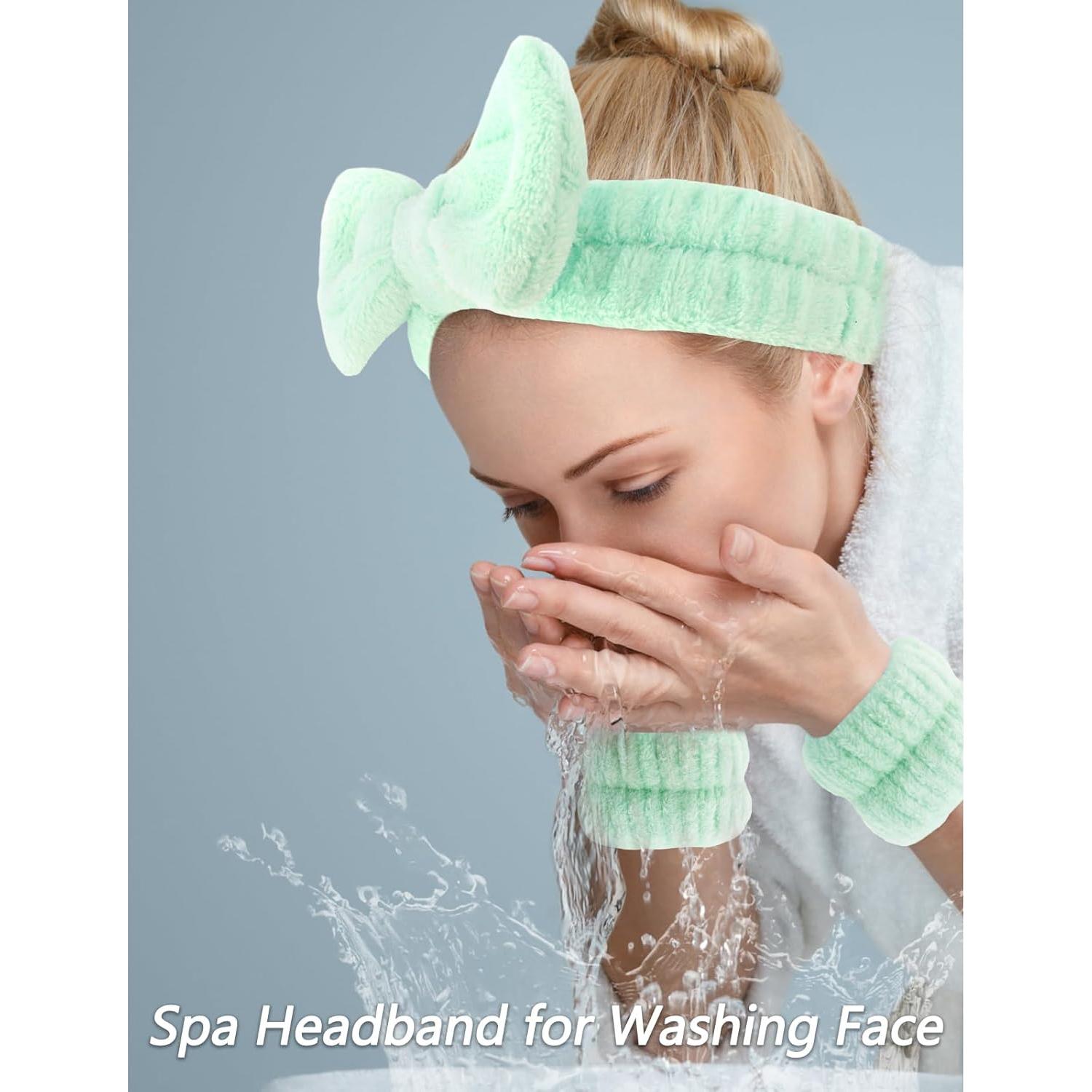 Banda para la cabeza Spa Velscrun + Set 6 esponjas verdes