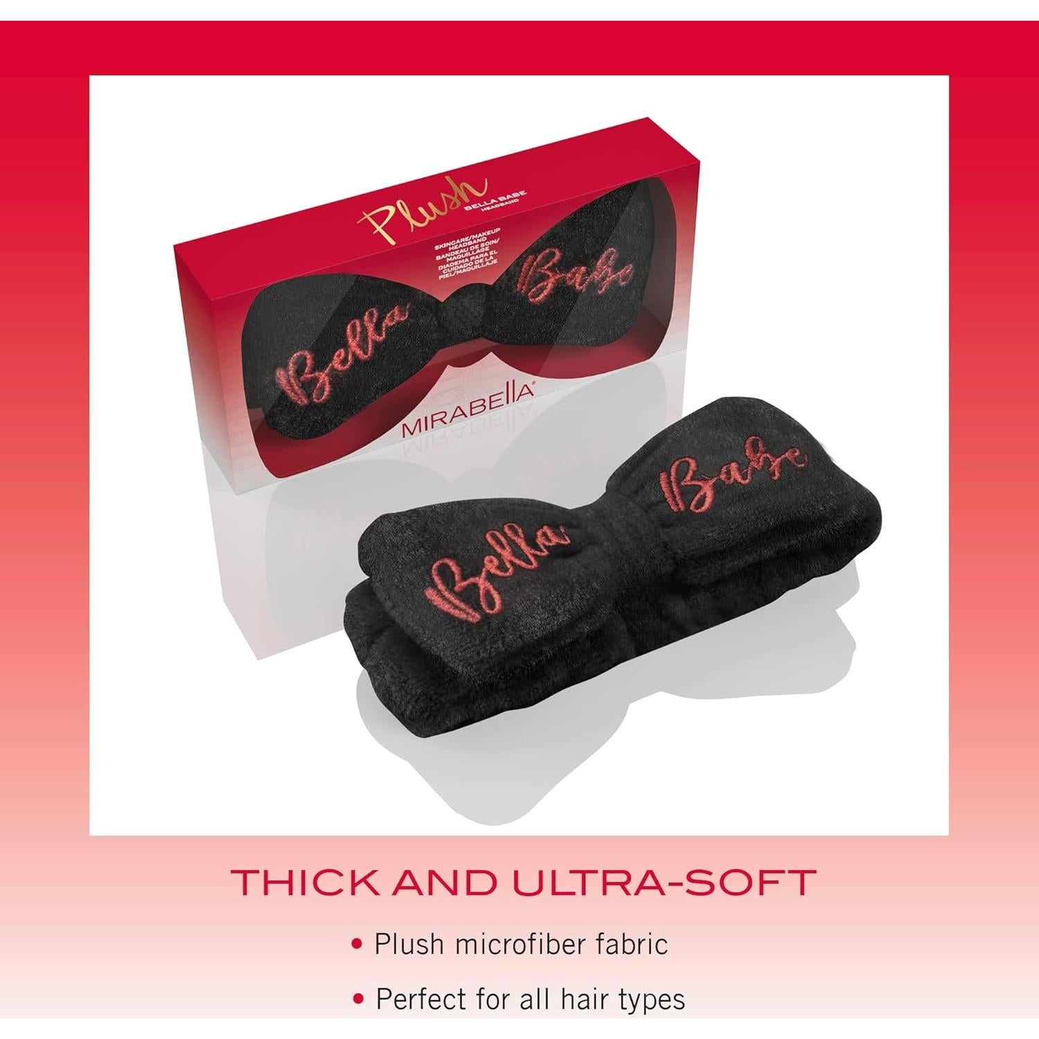 Diadema de Cuidado de la Piel Mirabella Plush Bella Babe