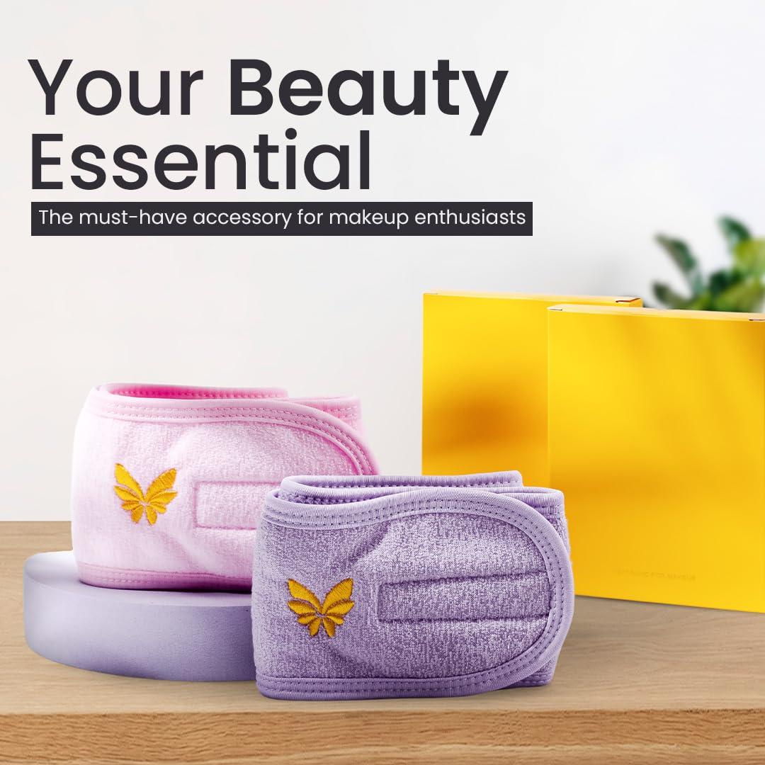 Diadema de Spa PRAIMY Rosa Microfibra Ajustable para Cuidado Facial