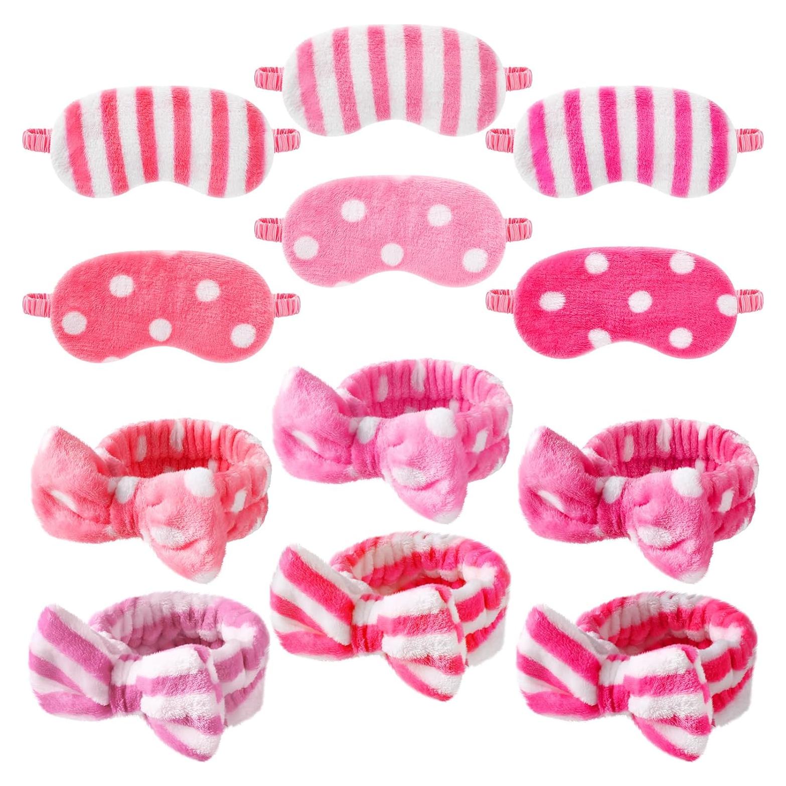 Kajaia Set 12 Piezas Fiesta de Pijamas Diademas y Máscaras