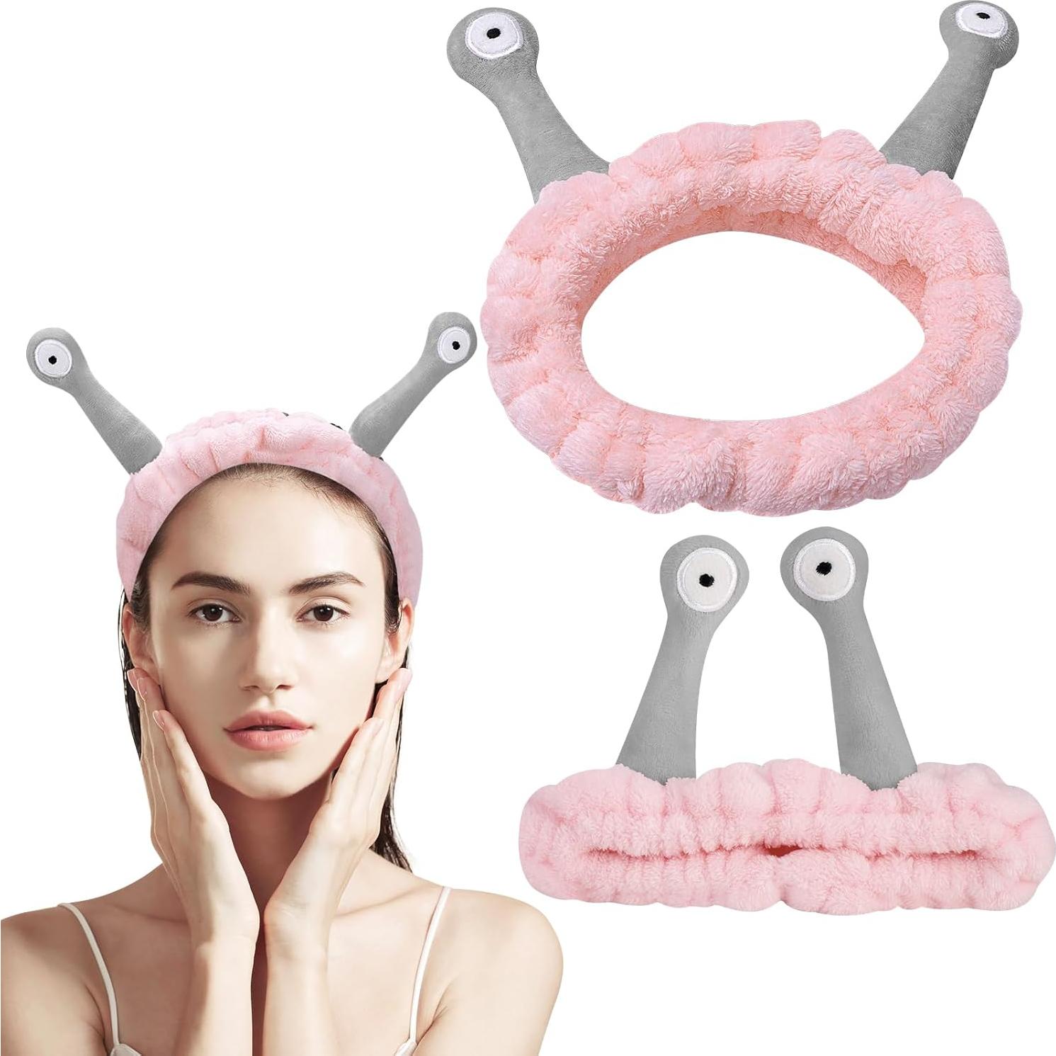 Diadema de Caracol Rosa Jowmoy - Microfibra Suave y Lavable