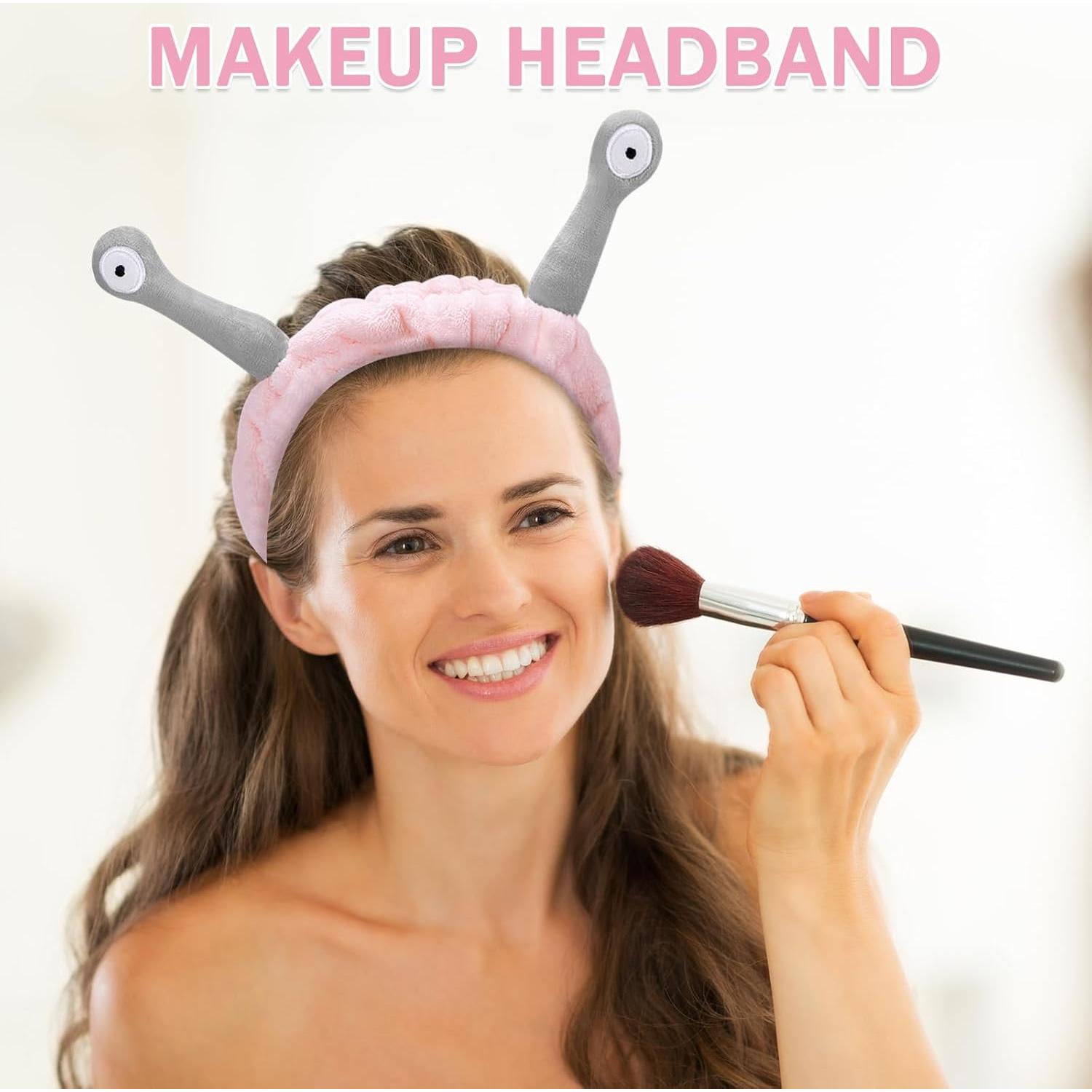 Diadema de Caracol Rosa Jowmoy - Microfibra Suave y Lavable