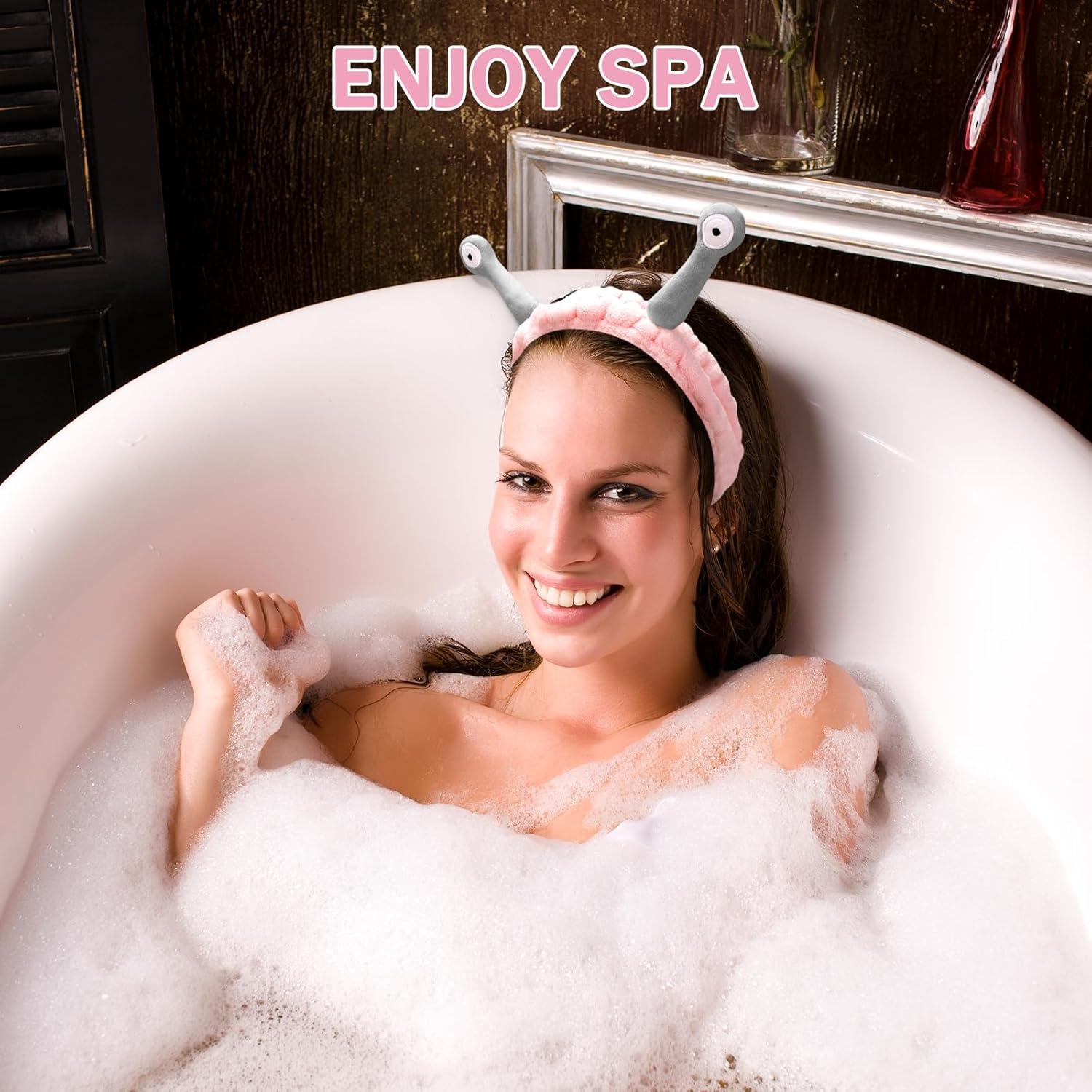 Diadema de Caracol Rosa Jowmoy - Microfibra Suave y Lavable