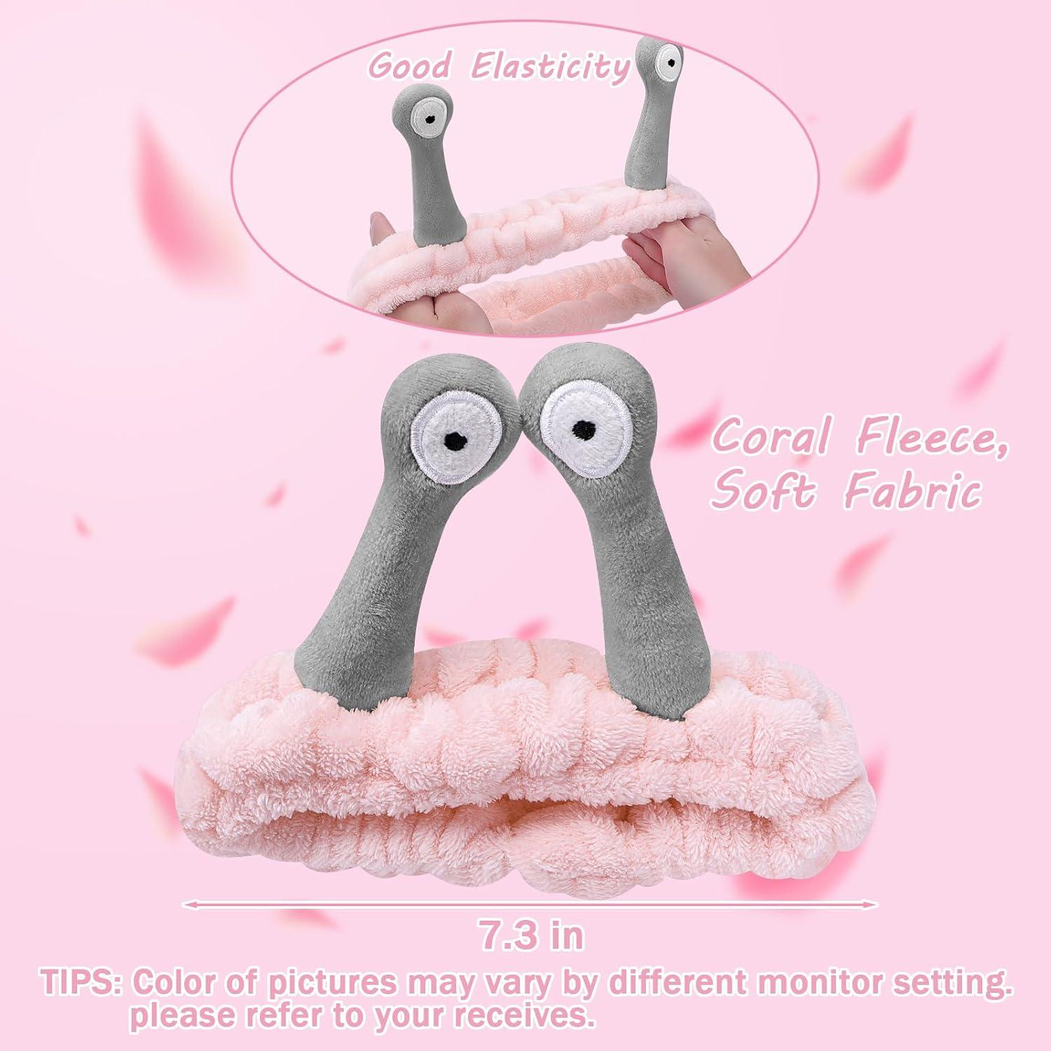 Diadema de Caracol Rosa Jowmoy - Microfibra Suave y Lavable