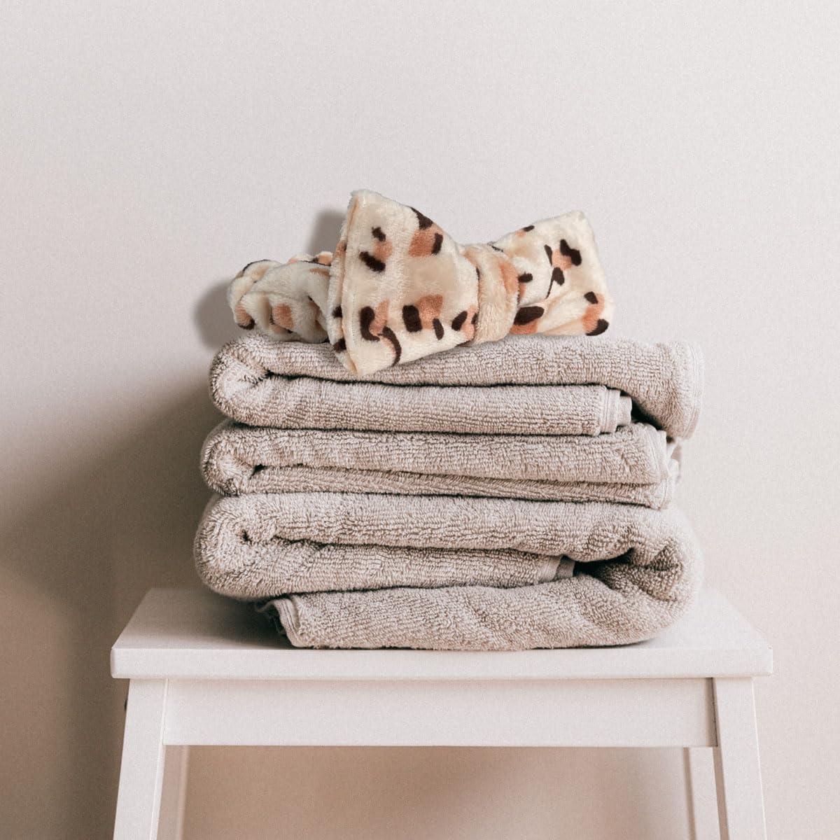 Paquete de 2 diademas de spa de terciopelo con lazo