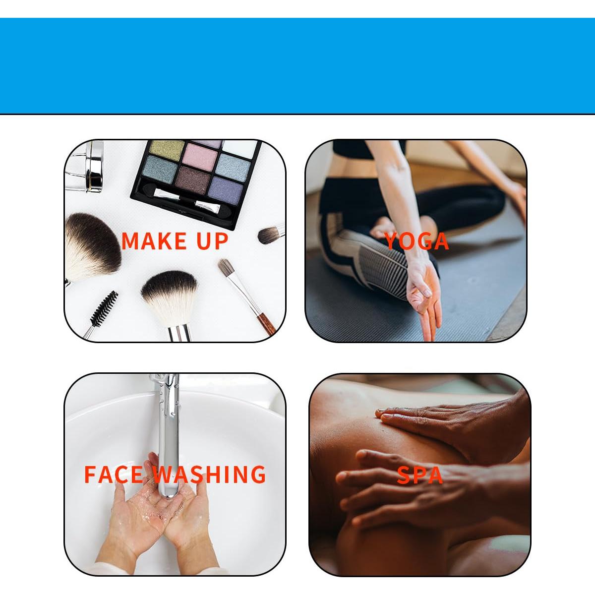 Paquete de 2 diademas de spa de terciopelo con lazo