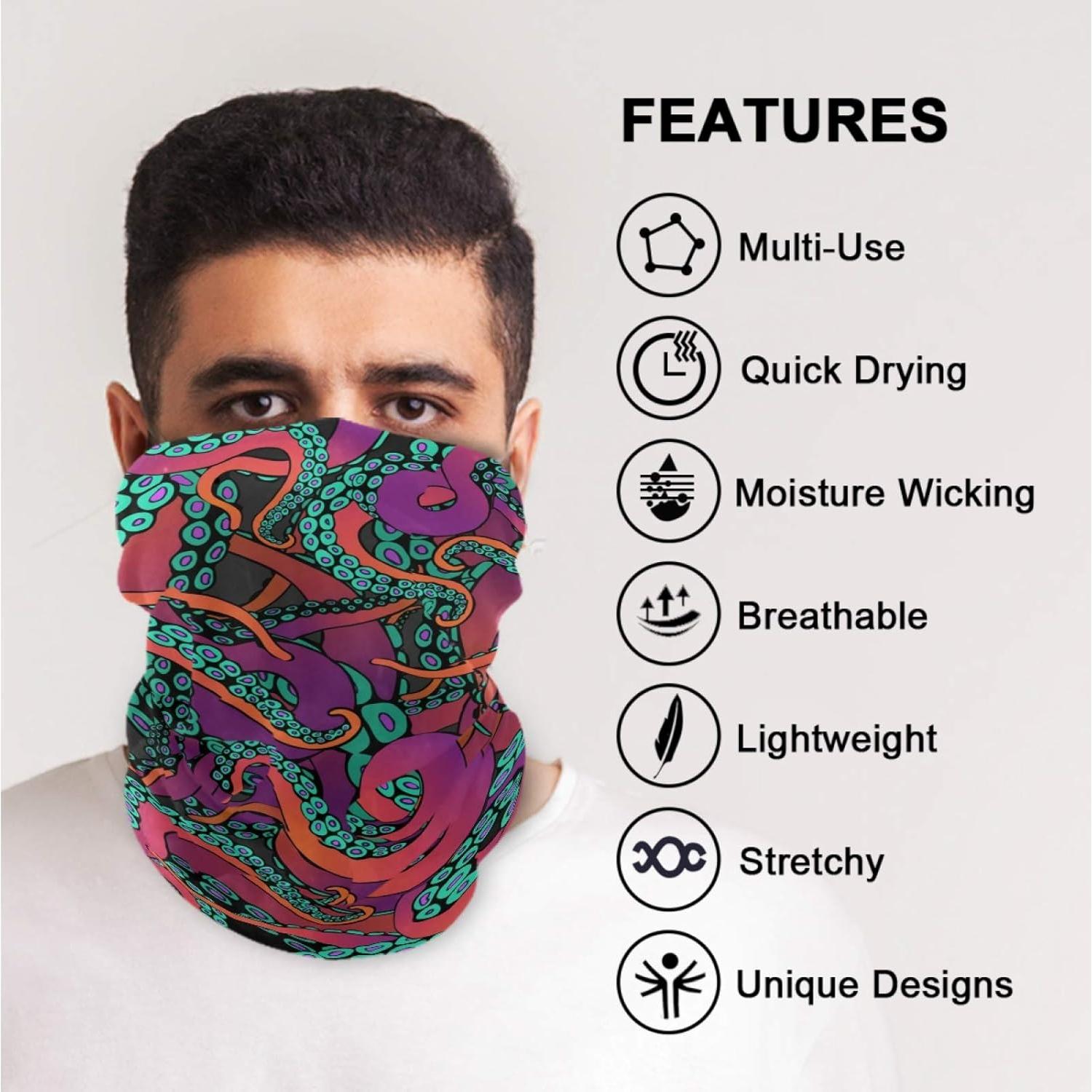 Bufanda Balaclava VISESUNNY UV Resistente Unisex 48x24 cm
