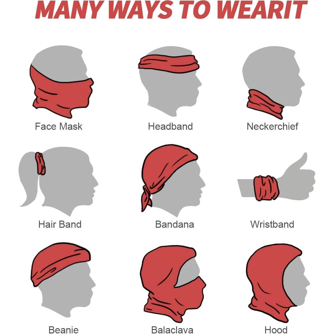 Bufanda Balaclava VISESUNNY UV Resistente Unisex 48x24 cm