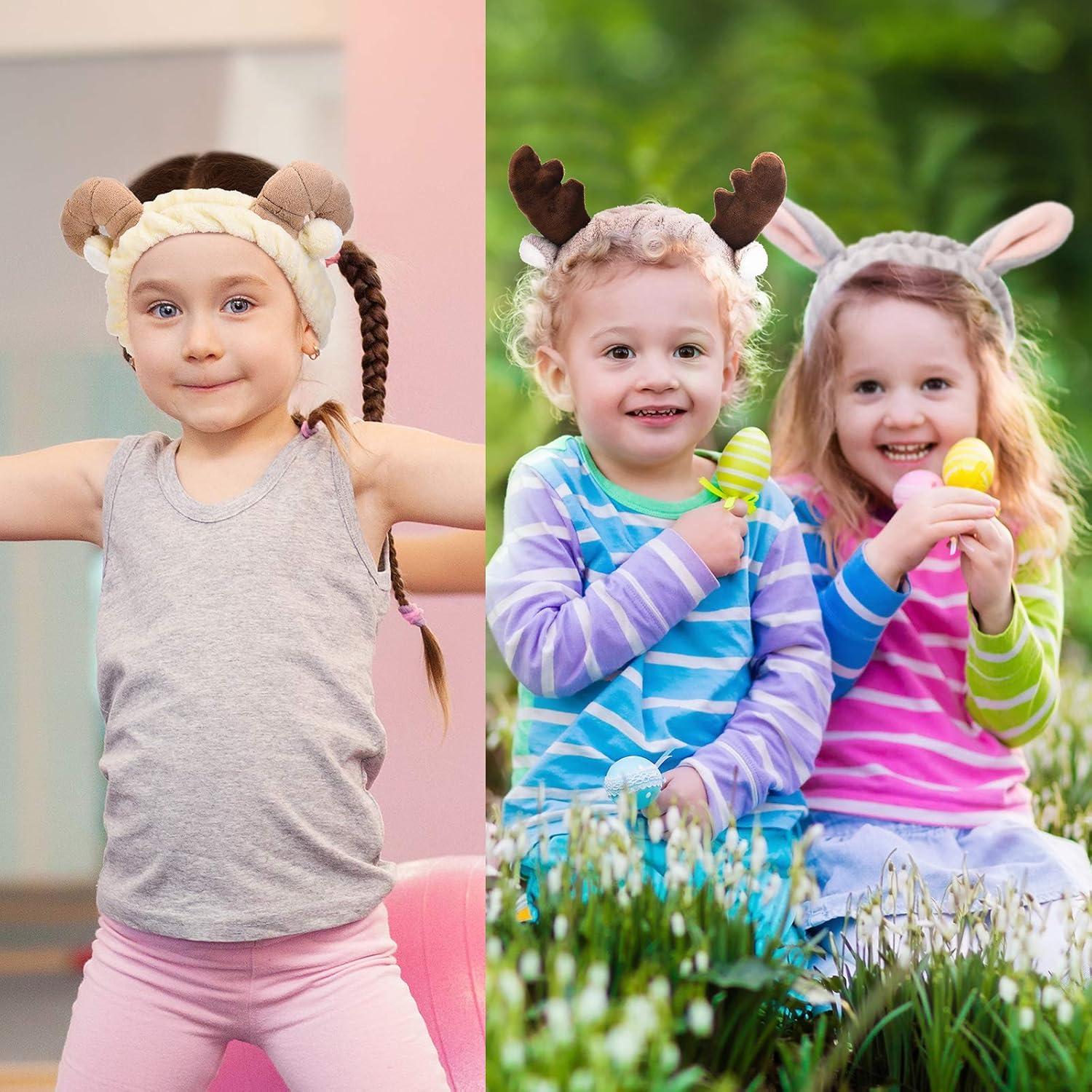 Diademas de Orejas de Animales Chuangdi - 4 Piezas para Ducha y Spa