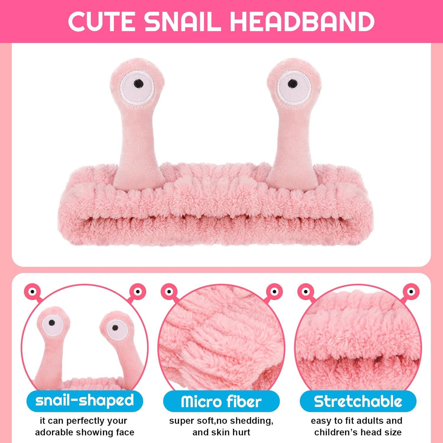 Diademas de Caracol DragonflyDreams - 4 Paquetes para Cuidado Facial