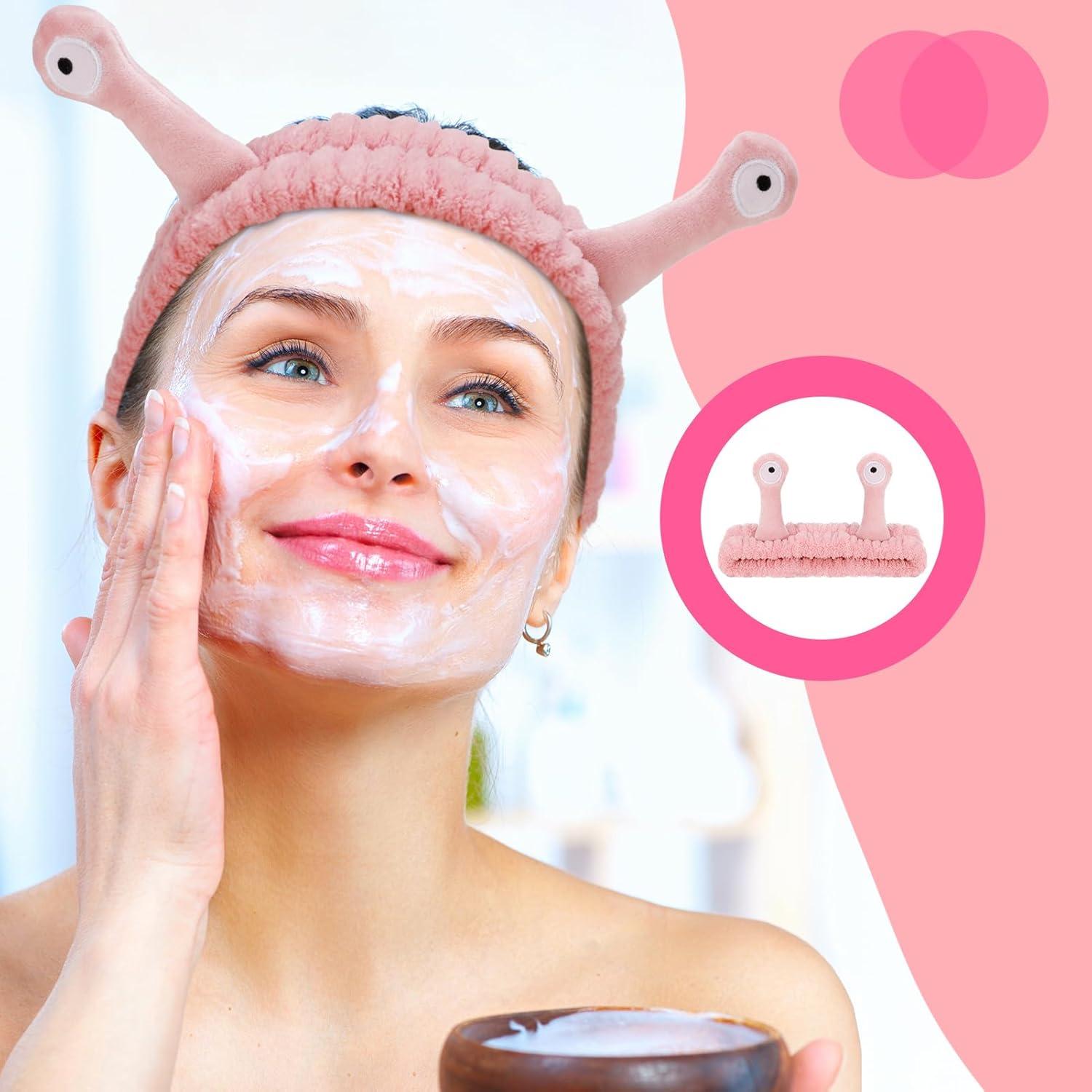 Diademas de Caracol DragonflyDreams - 4 Paquetes para Cuidado Facial