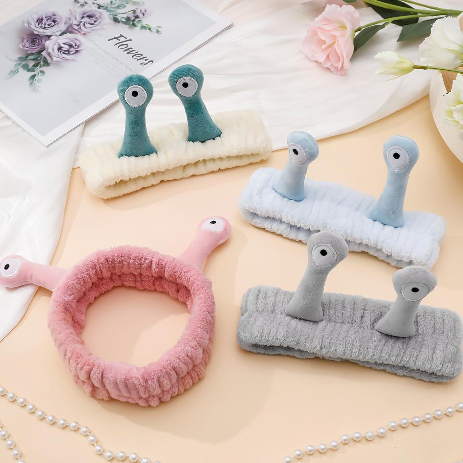 Diademas de Caracol DragonflyDreams - 4 Paquetes para Cuidado Facial