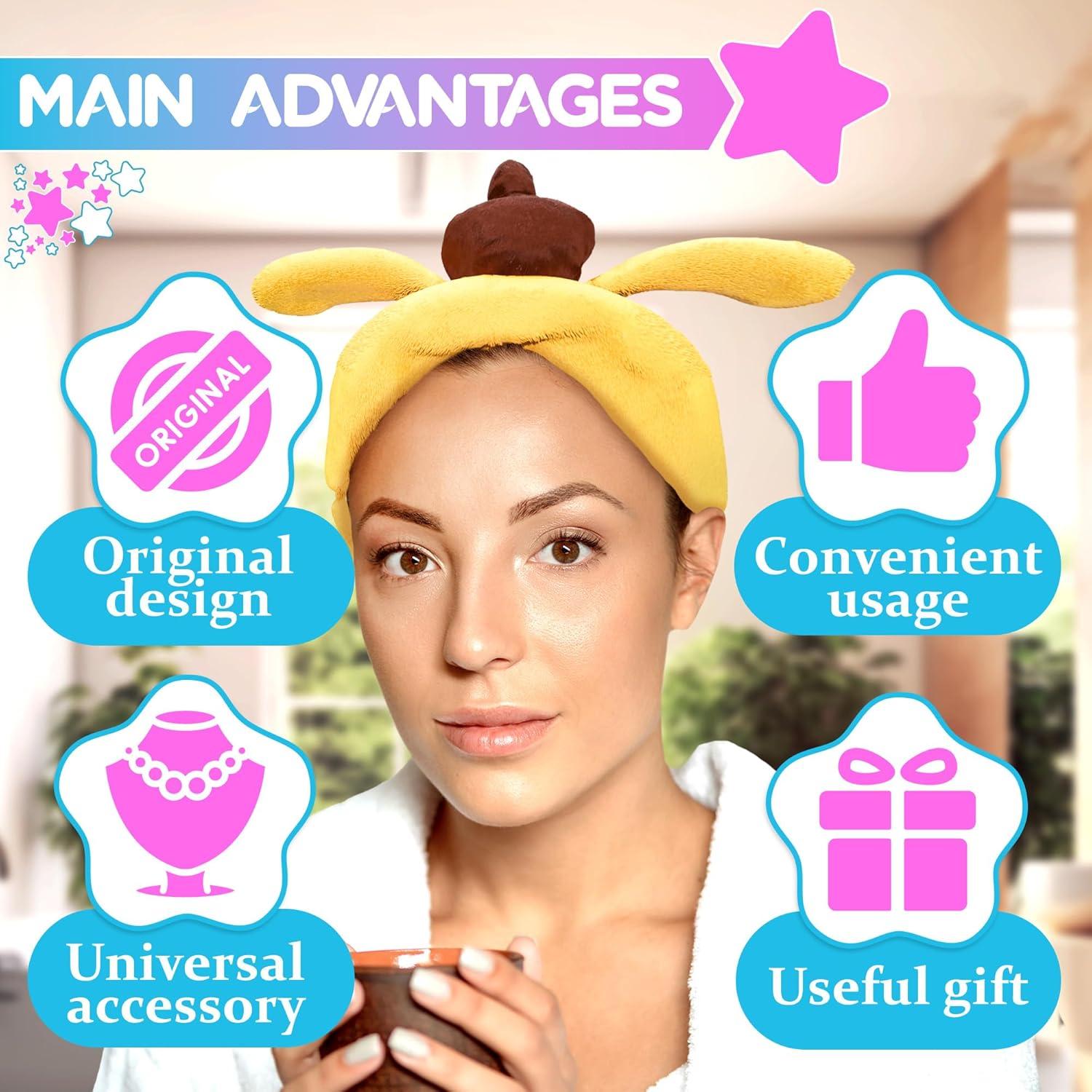 Diadema de Microfibra LIBERHAUS Amarilla para Cuidado Facial