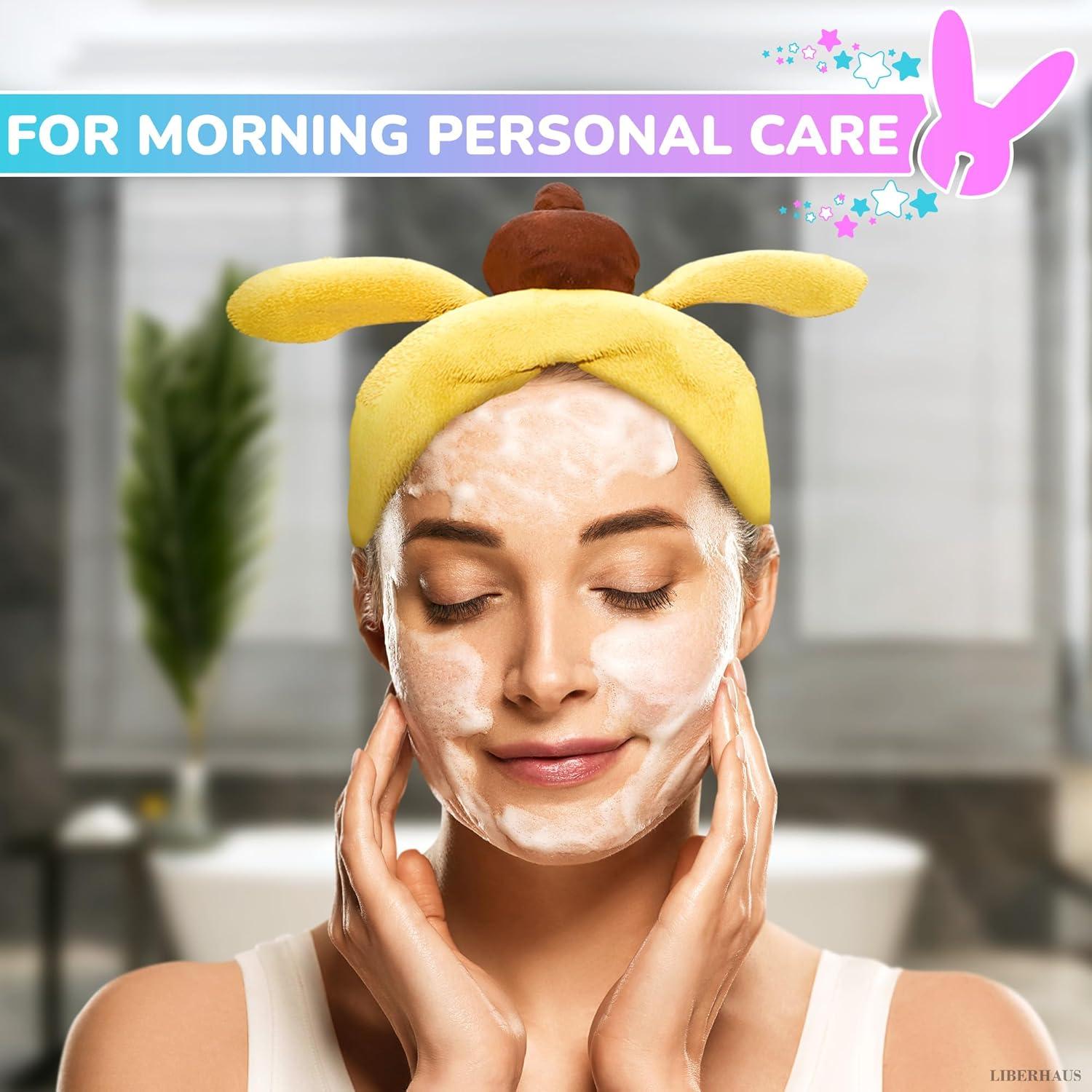 Diadema de Microfibra LIBERHAUS Amarilla para Cuidado Facial