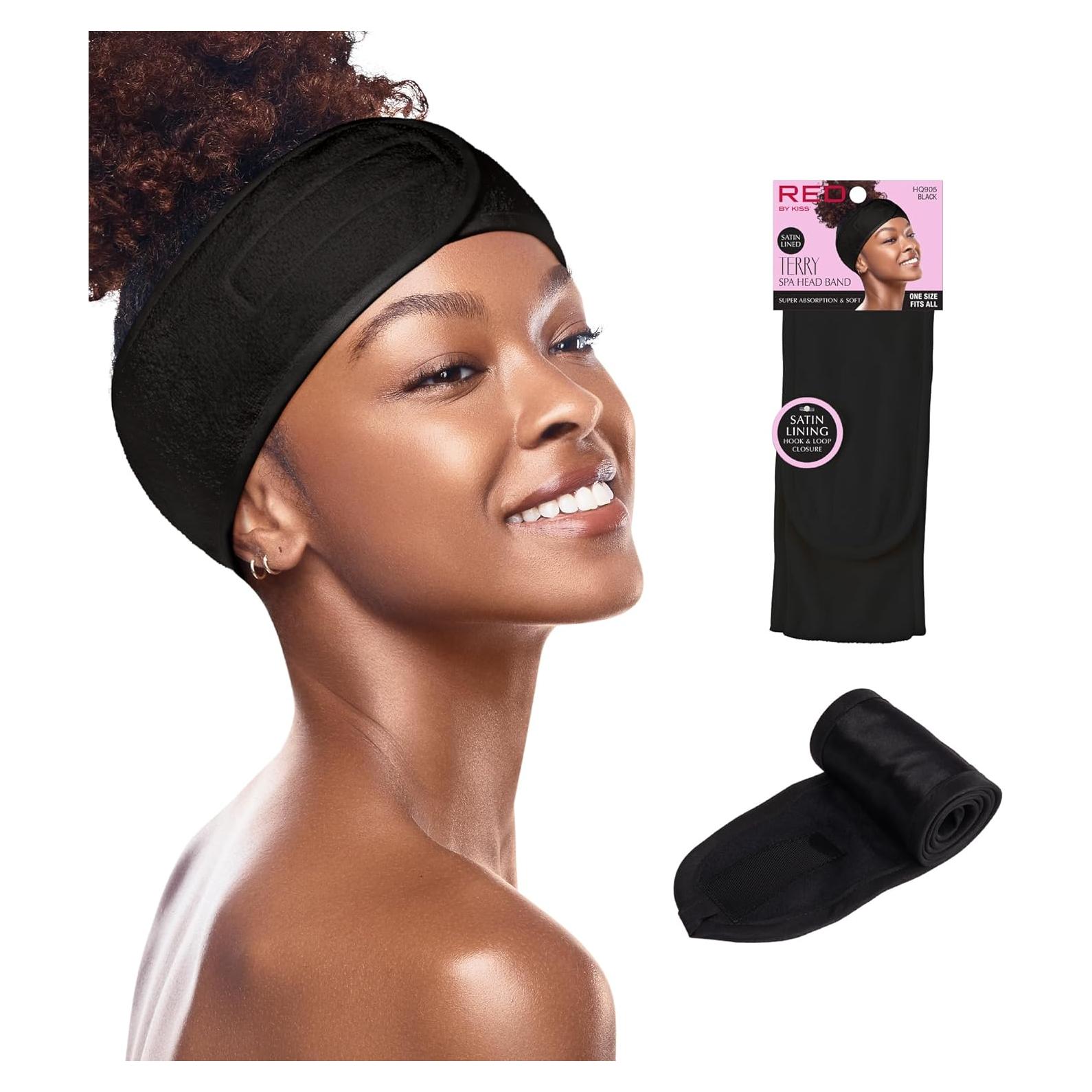 Banda de Spa Red by Kiss Ajustable con Cierre Velcro - Negro