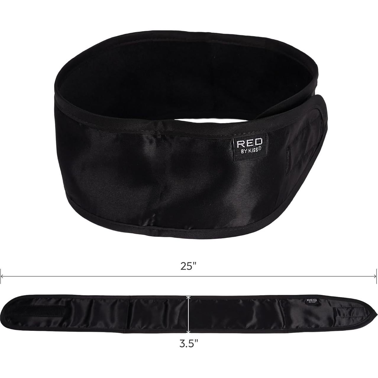 Banda de Spa Red by Kiss Ajustable con Cierre Velcro - Negro