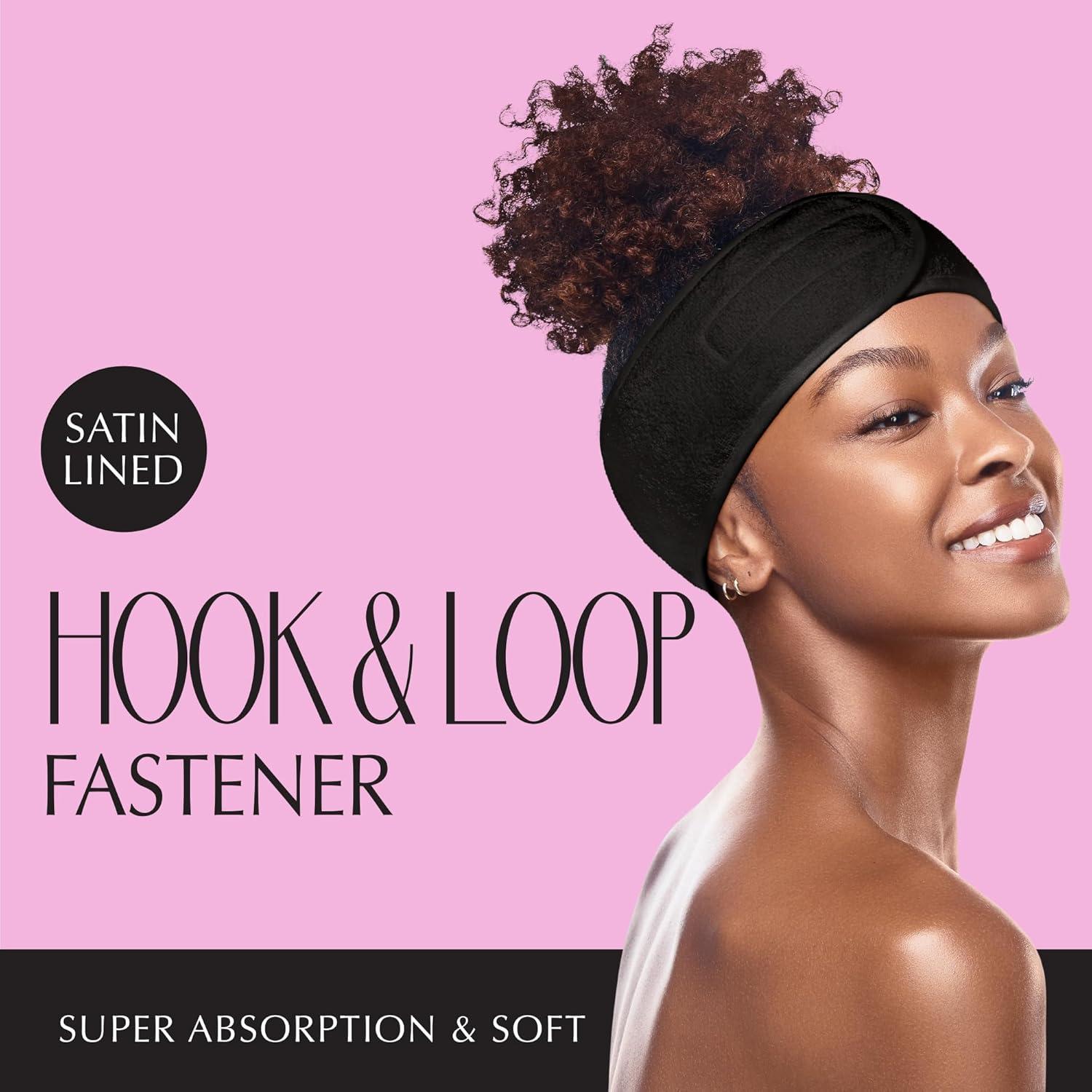 Banda de Spa Red by Kiss Ajustable con Cierre Velcro - Negro