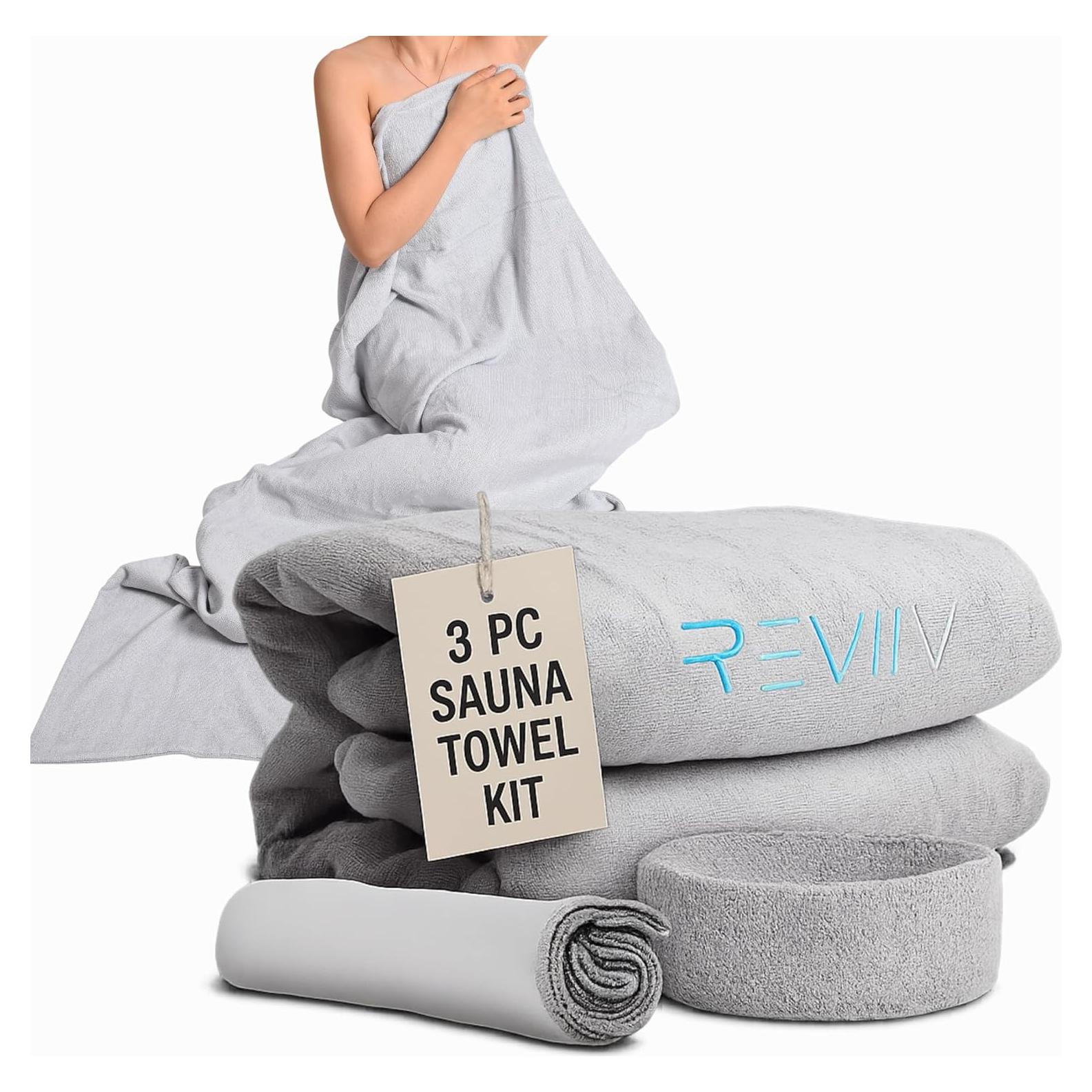 Toalla de Inserción para Sauna REVIIV 70x30 cm 3 Piezas