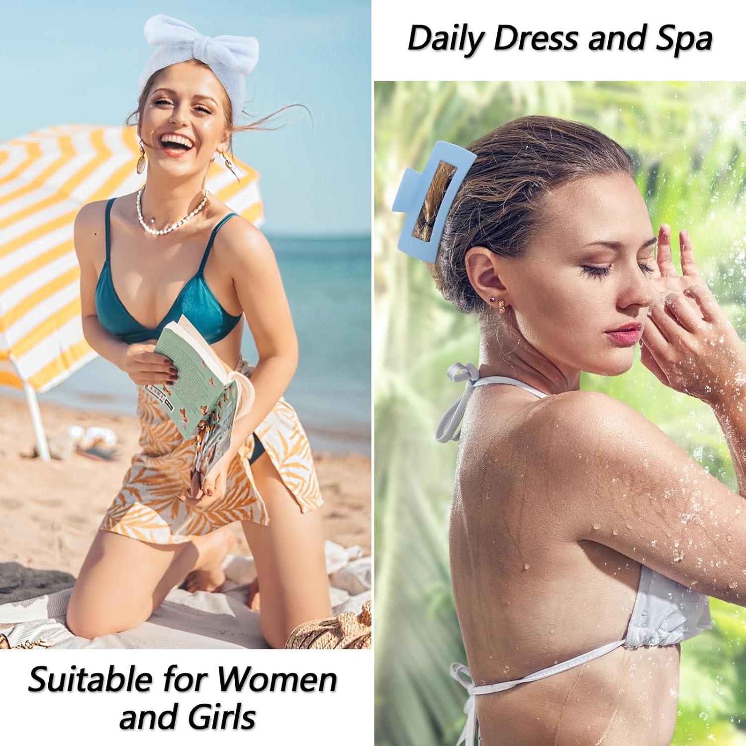 Diademas de Spa Velscrun Azul 5 Pcs para Cuidado Facial