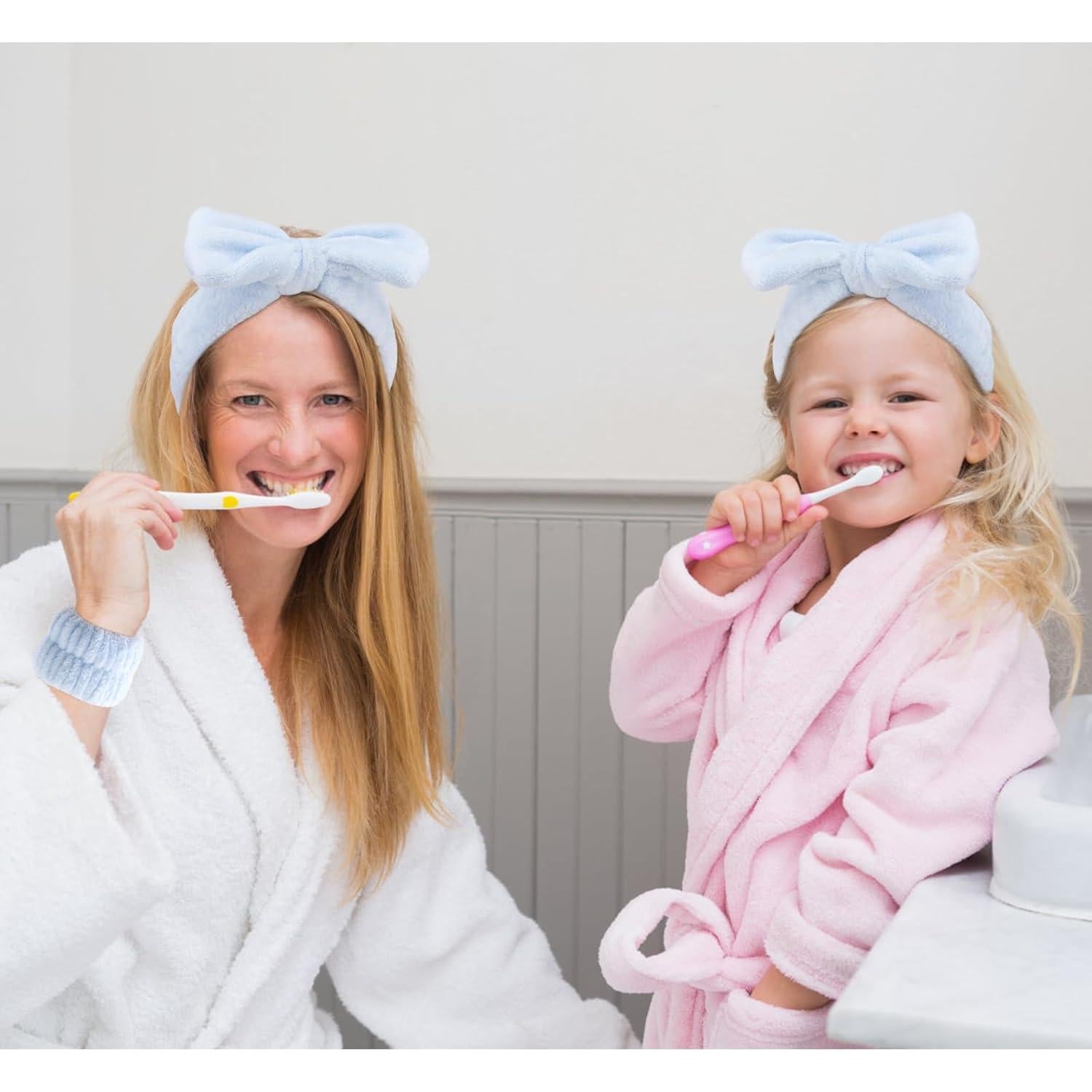 Diademas de Spa Velscrun Azul 5 Pcs para Cuidado Facial