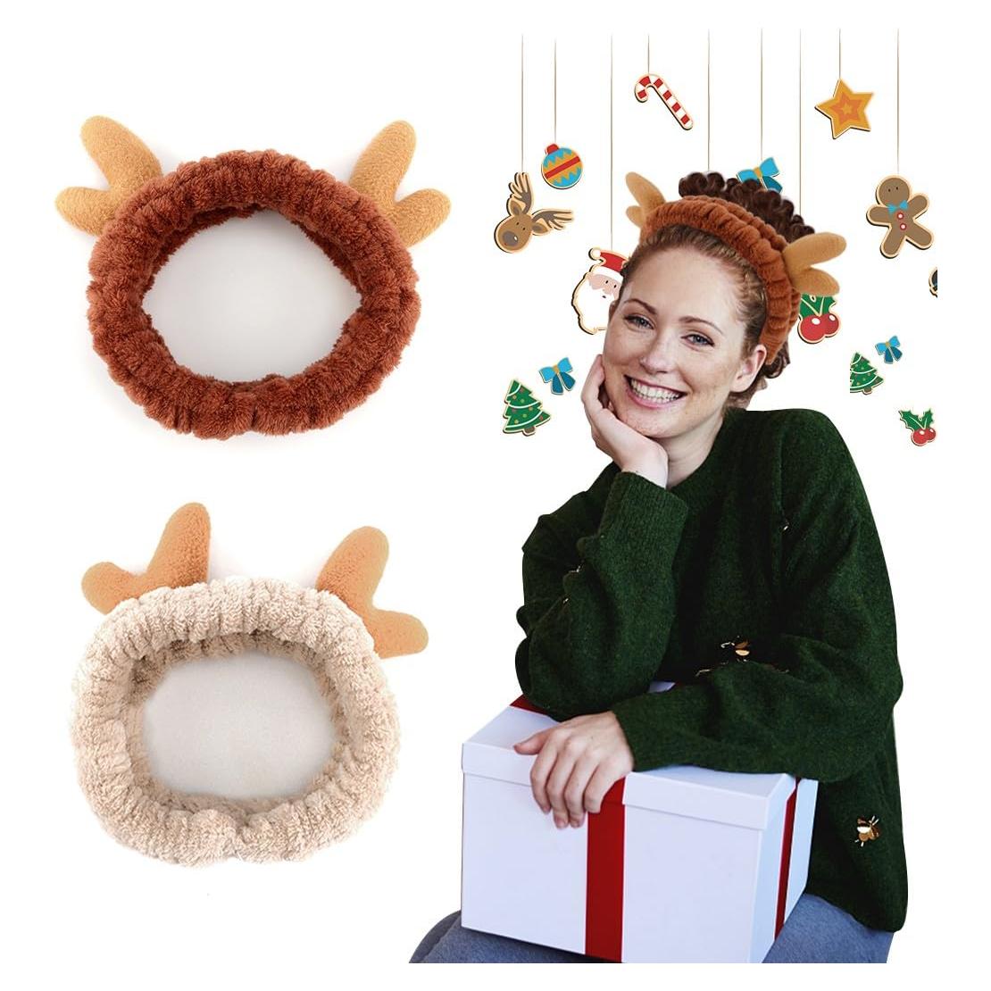 Diadema de Cuidado de Piel Aushamtai con Cuernos de Reno 6 Piezas