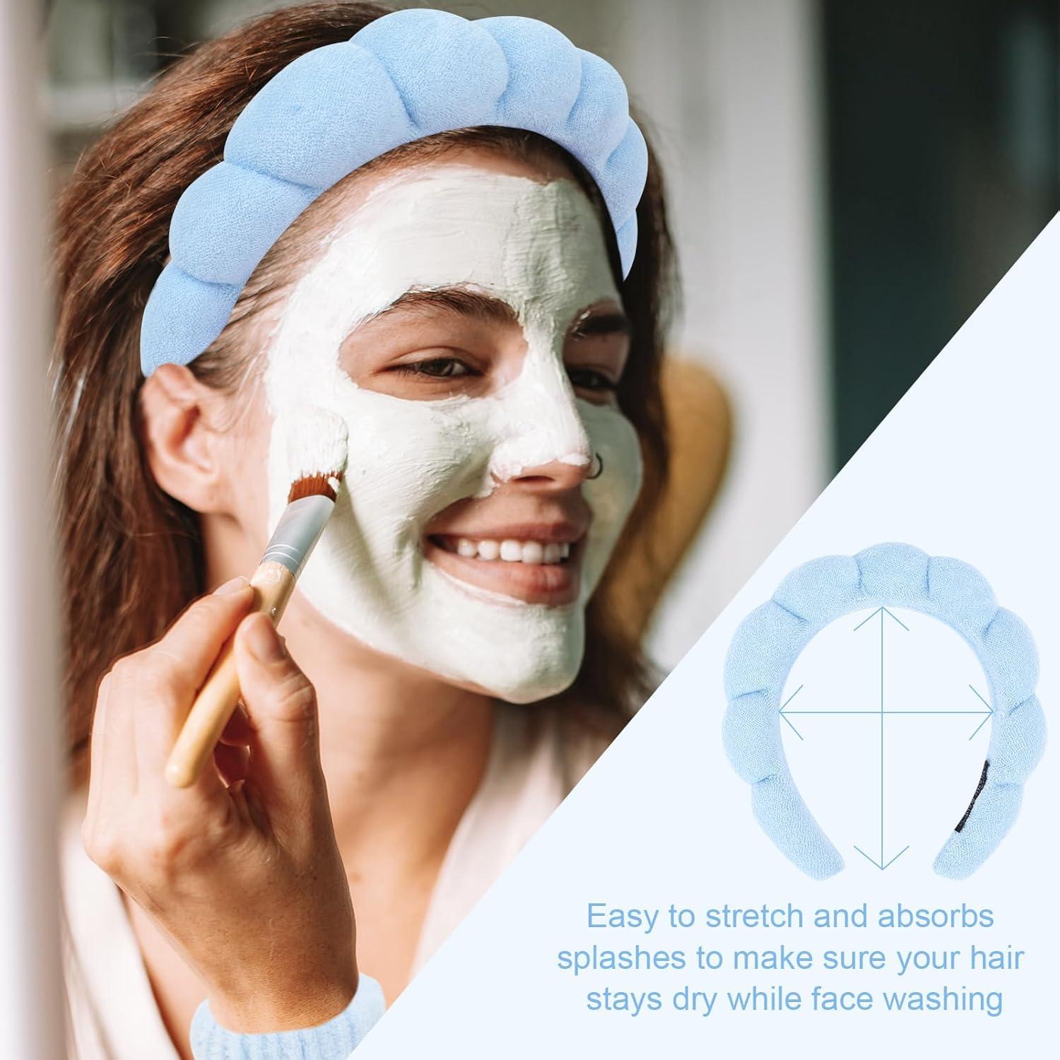 Juego de Spa Azul 6 Piezas ACO-UINT - Diademas y Muñequera