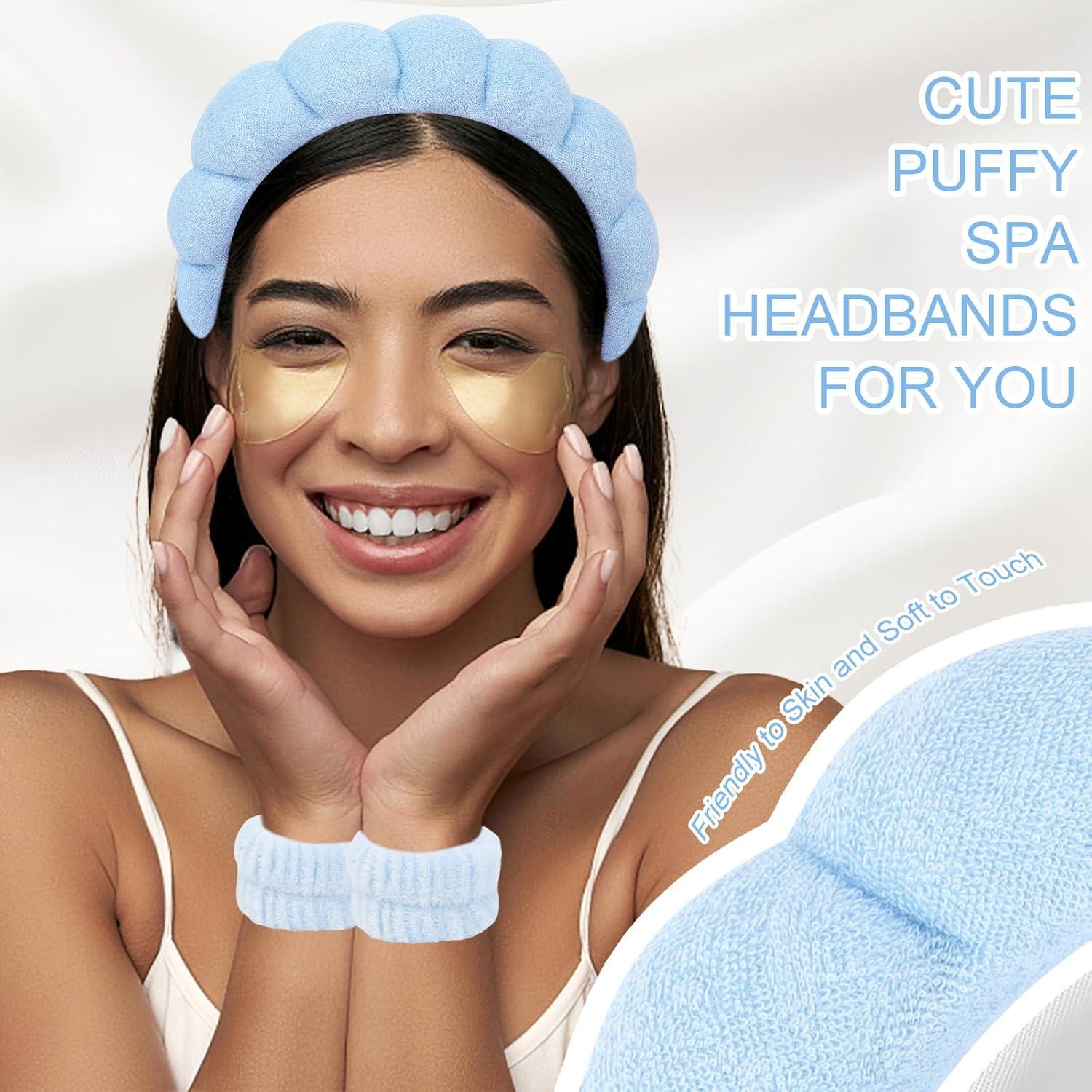 Juego de Spa Azul 6 Piezas ACO-UINT - Diademas y Muñequera