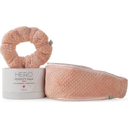 Set Diadema Spa y Scrunchie VOLO Nanoweave Rosa Nube