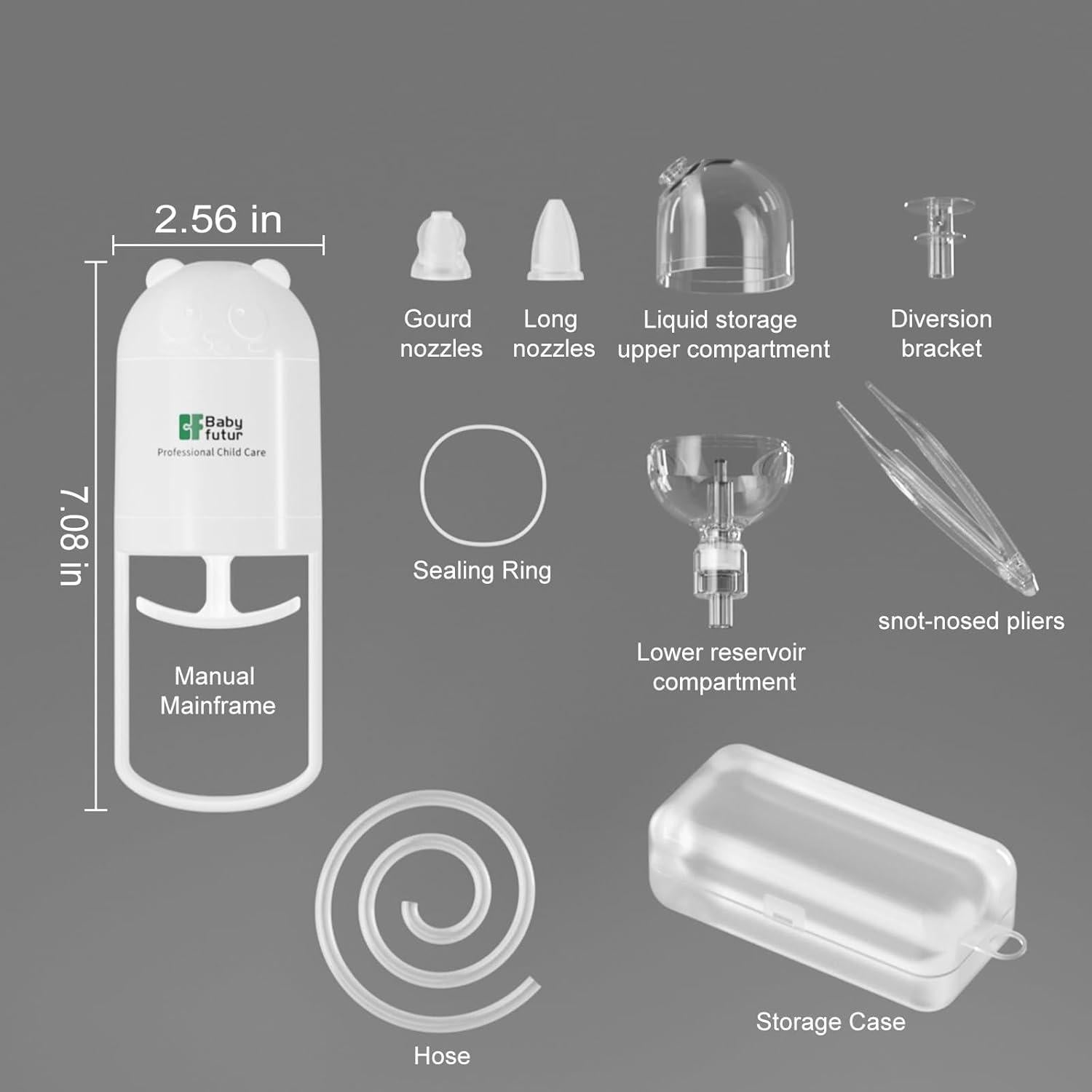 Aspirador Nasal para Bebé Baby Futur Edición Panda Blanco