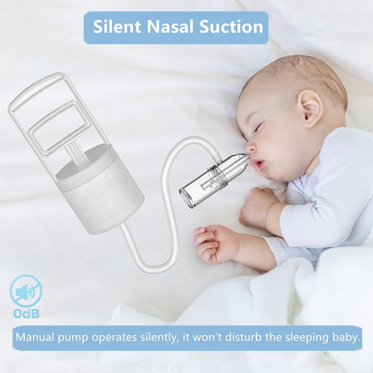Aspirador Nasal Manual para Bebé IYYI - Succionador de Mocos Blanco