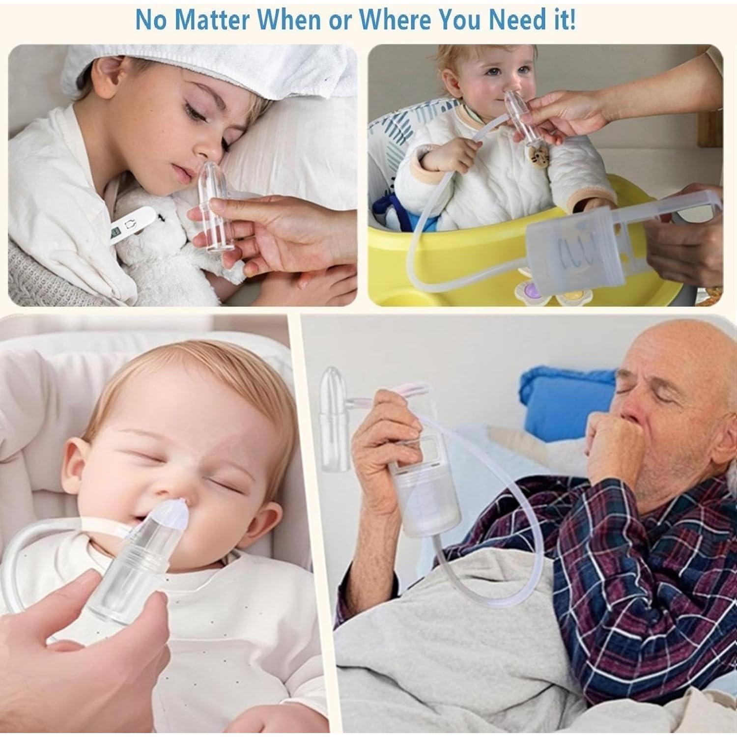 Aspirador Nasal Manual para Bebé IYYI - Succionador de Mocos Blanco