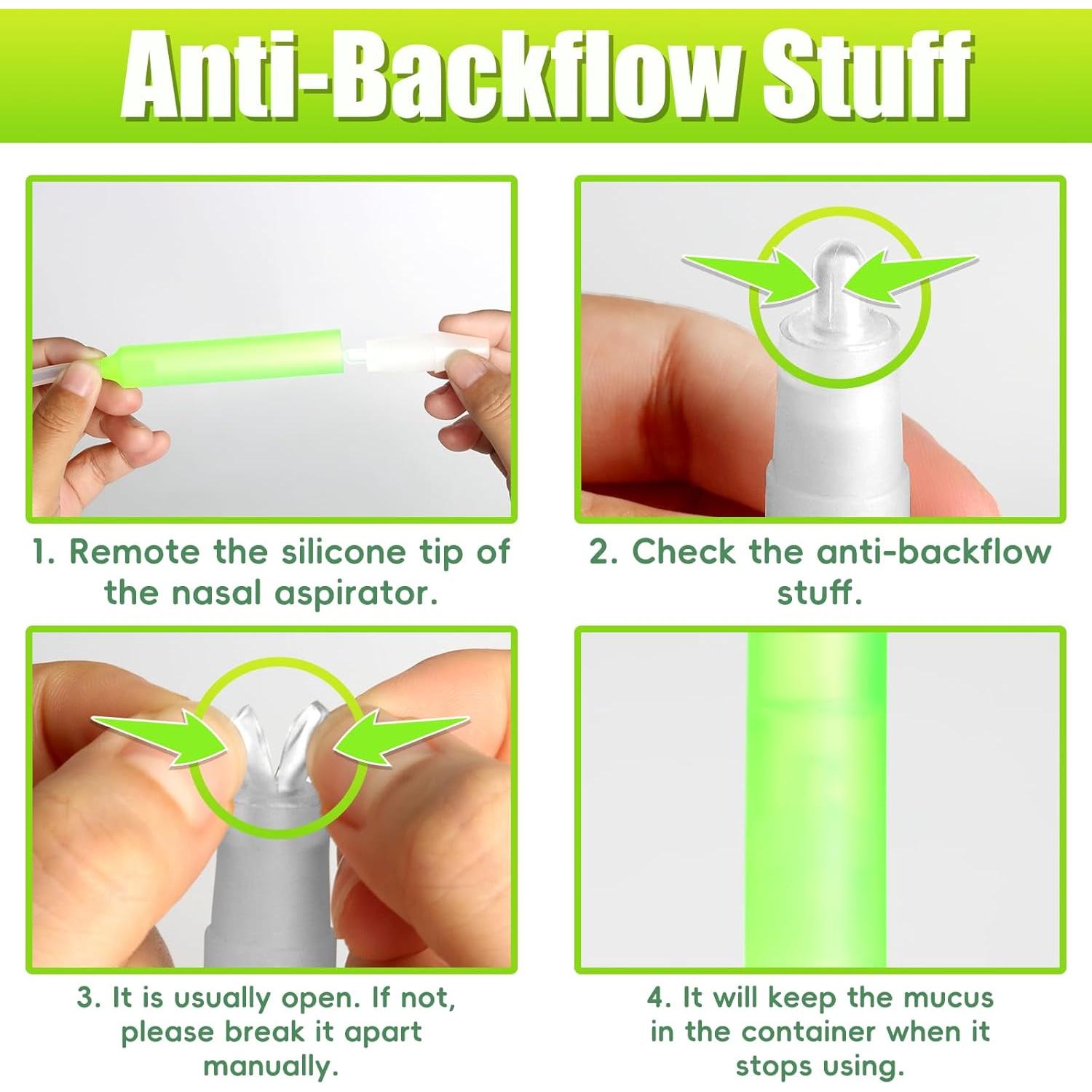 Aspirador Nasal para Bebés KARFRI con 25 Filtros y 2 Puntas